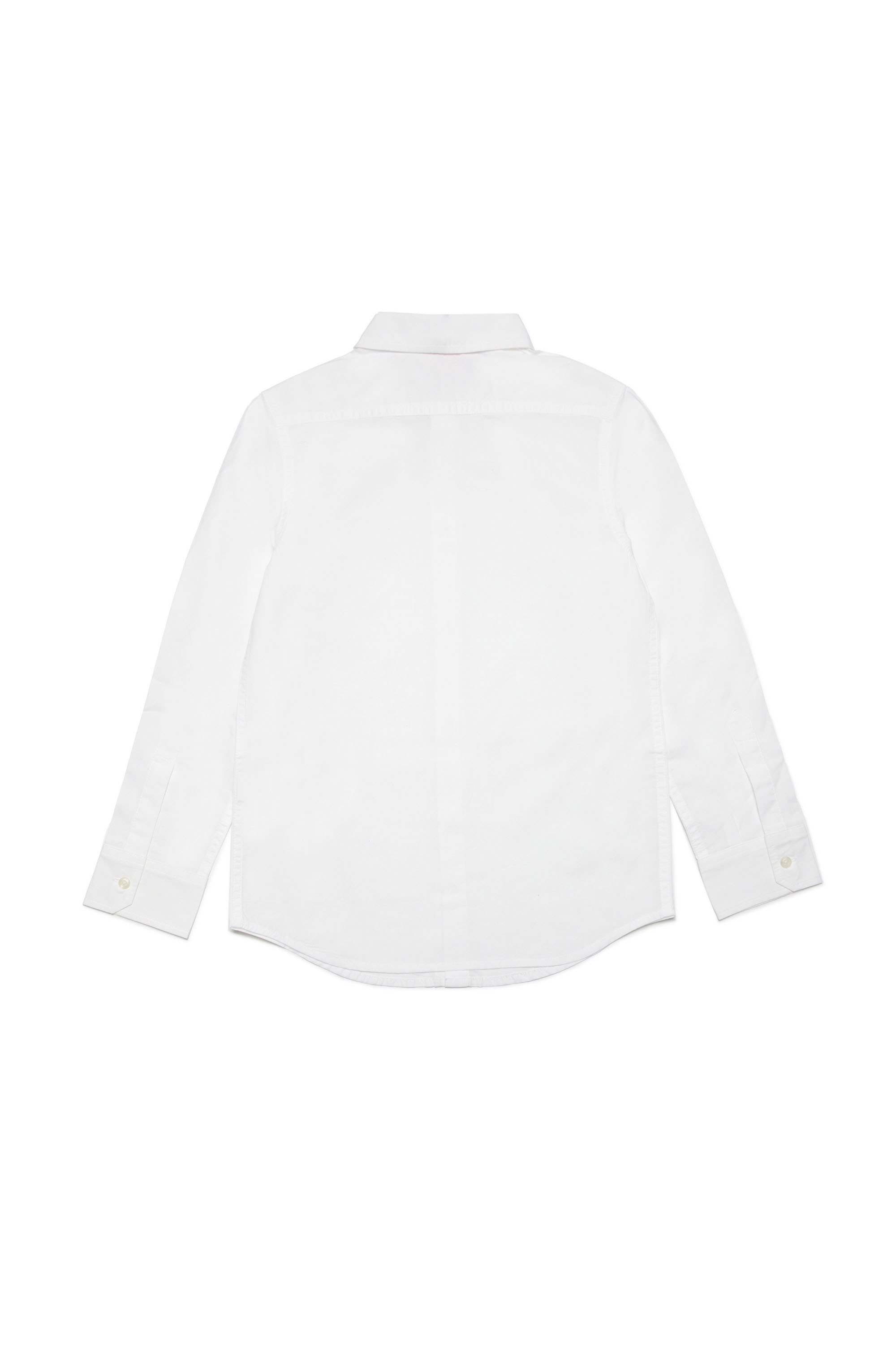 Diesel - CPING, Camicia in popeline di cotone con logo sul colletto Uomo in Bianco - 2