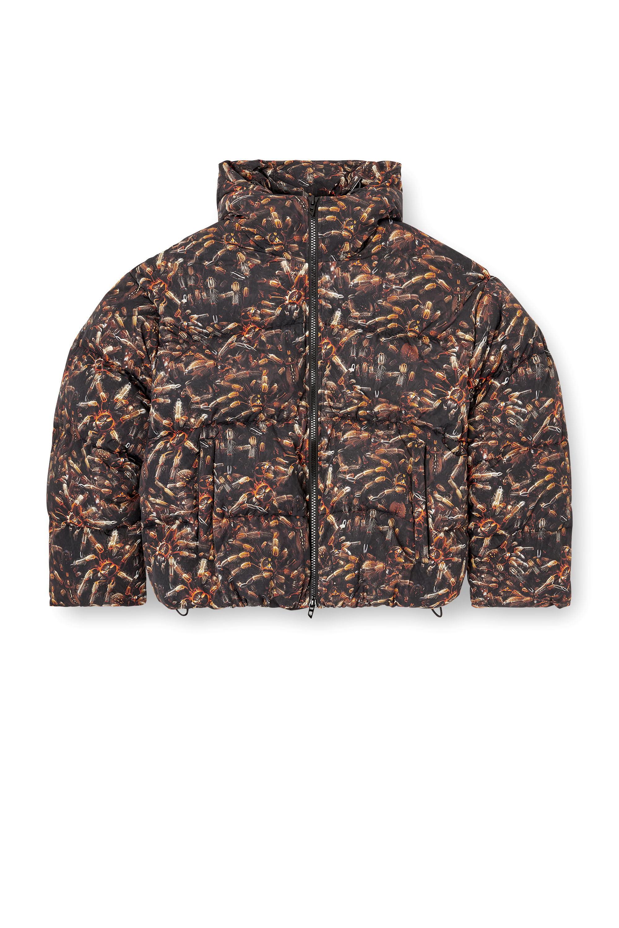 Diesel - W-SPIDER, Piumino con cappuccio e stampa spider Uomo in Multicolor - 3