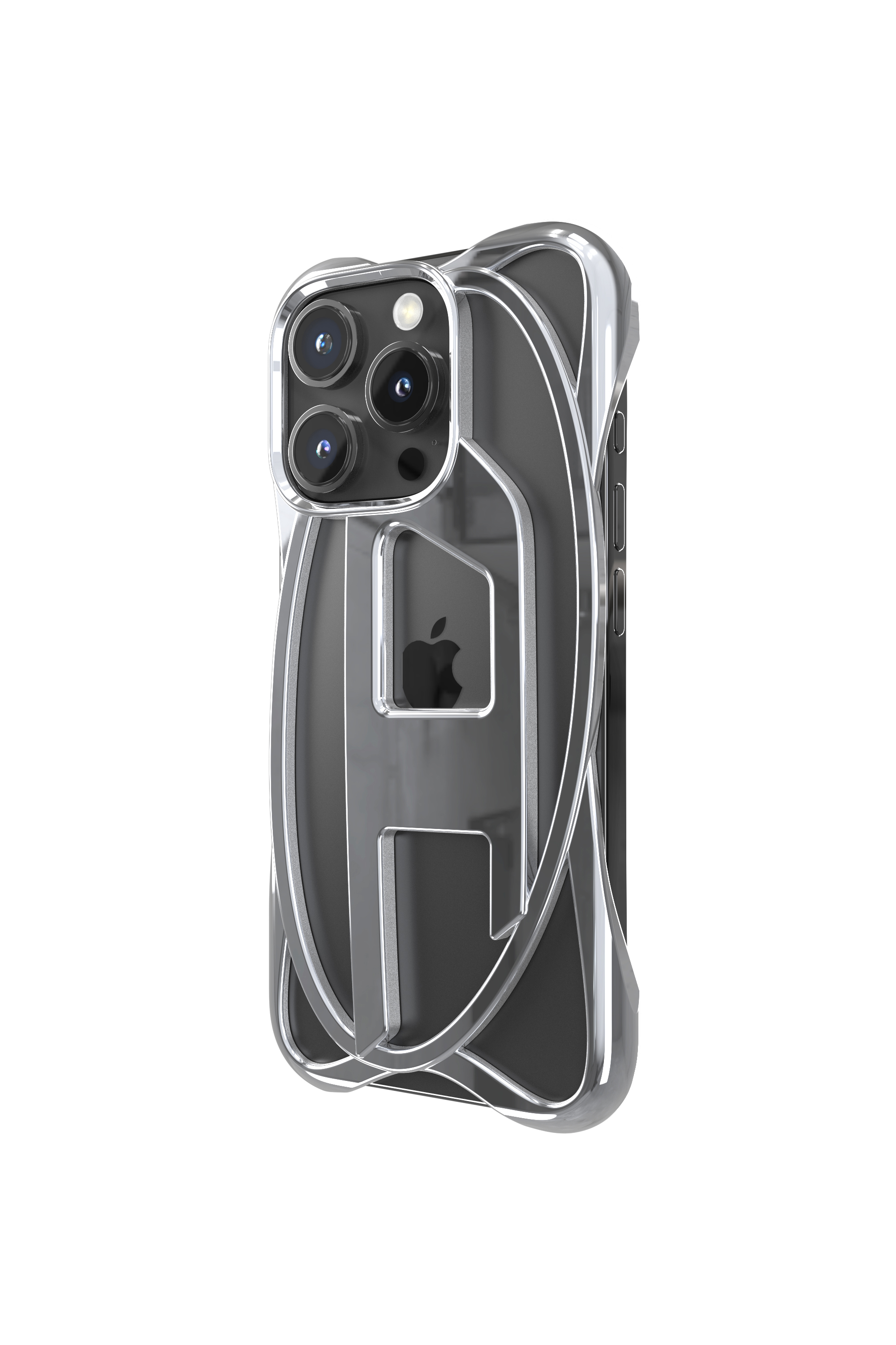 Diesel - 60267 CAGED D CASE, Coque Caged D iPhone 16 Pro Mixte in Gris - 2