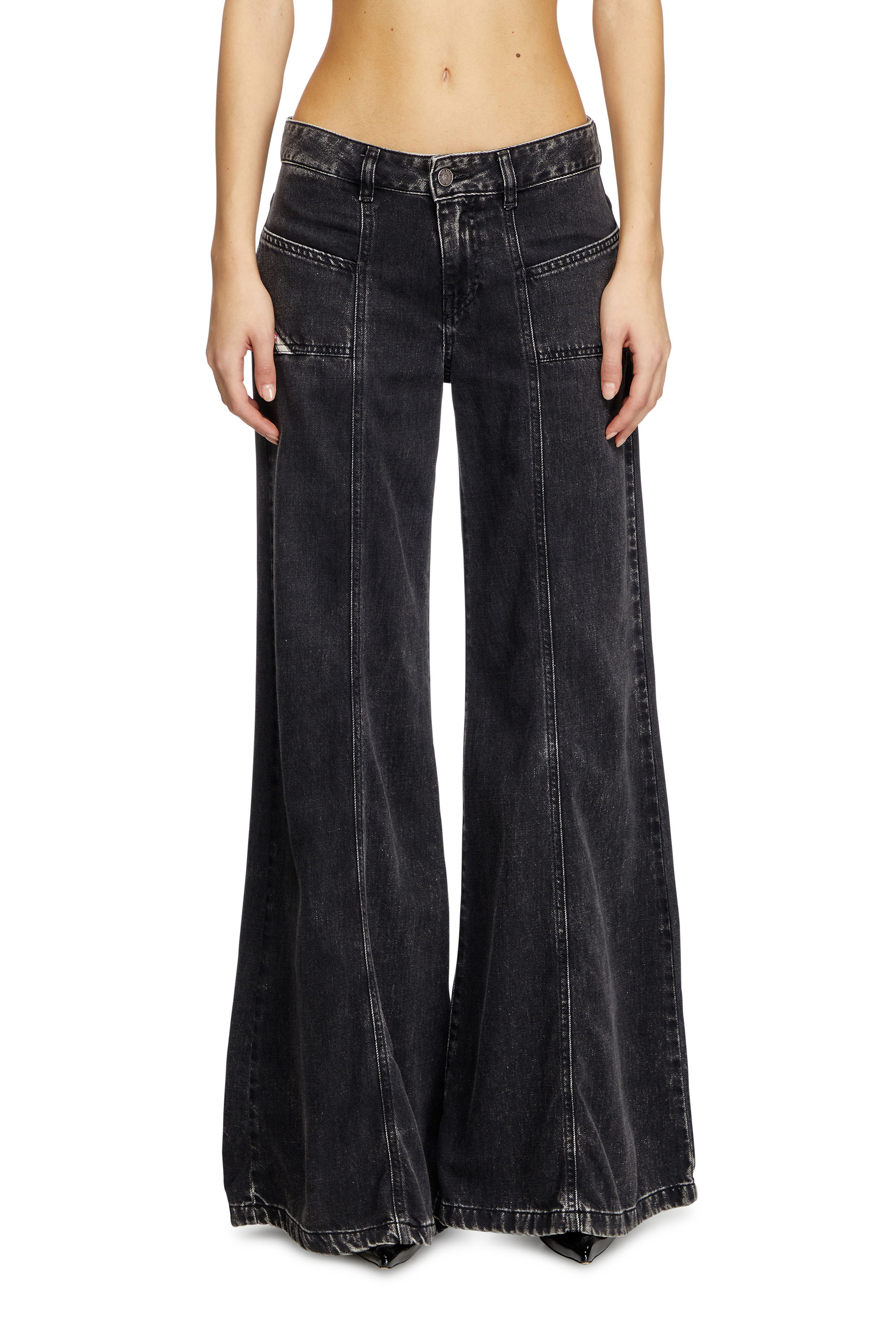 Diesel - Flare Jeans D-Akii 068HN Femme, Noir/Gris foncé - Image 4