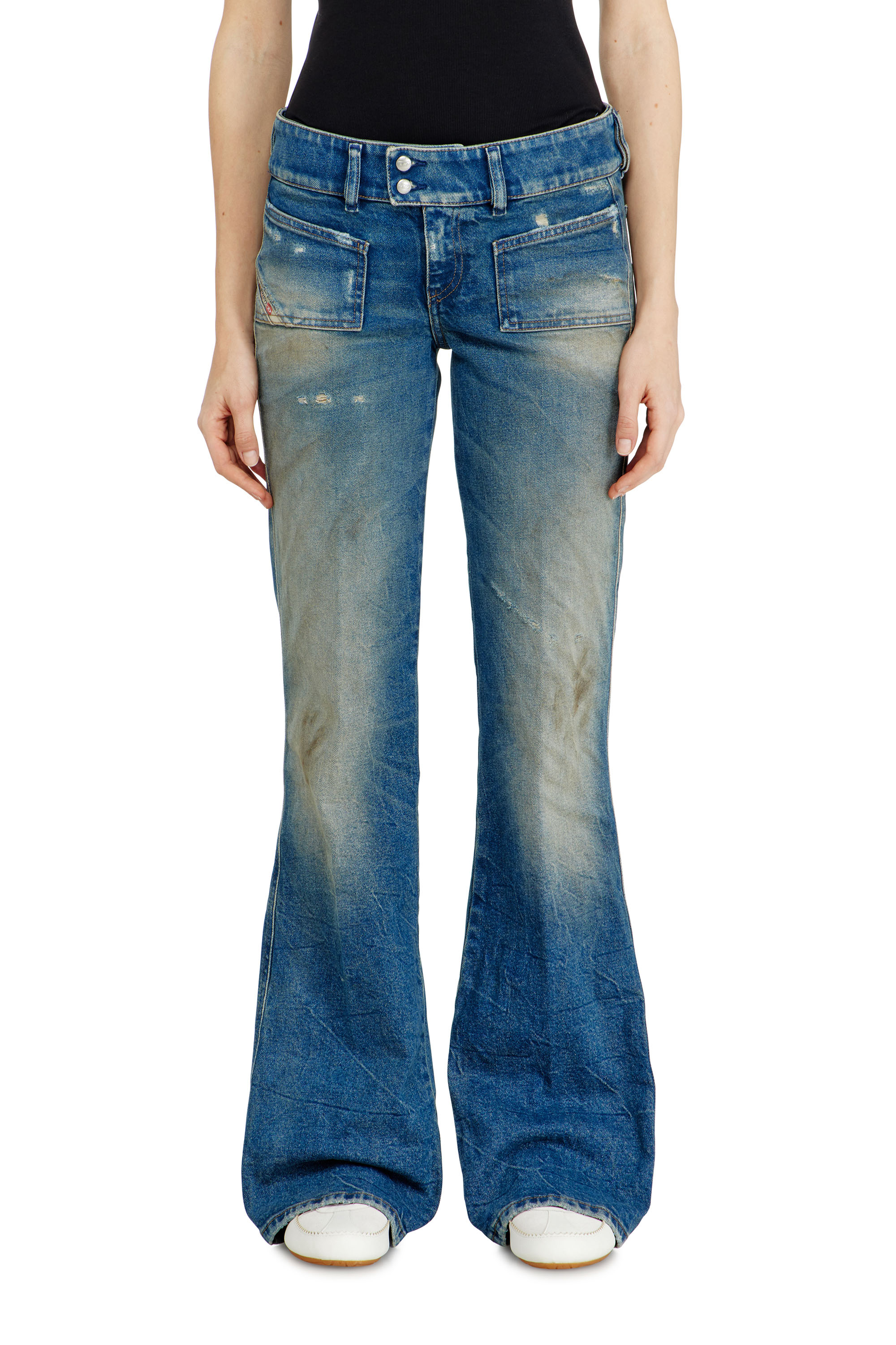 Diesel - Bootcut Jeans D-Hush 09N40 Femme, Bleu moyen - Image 4