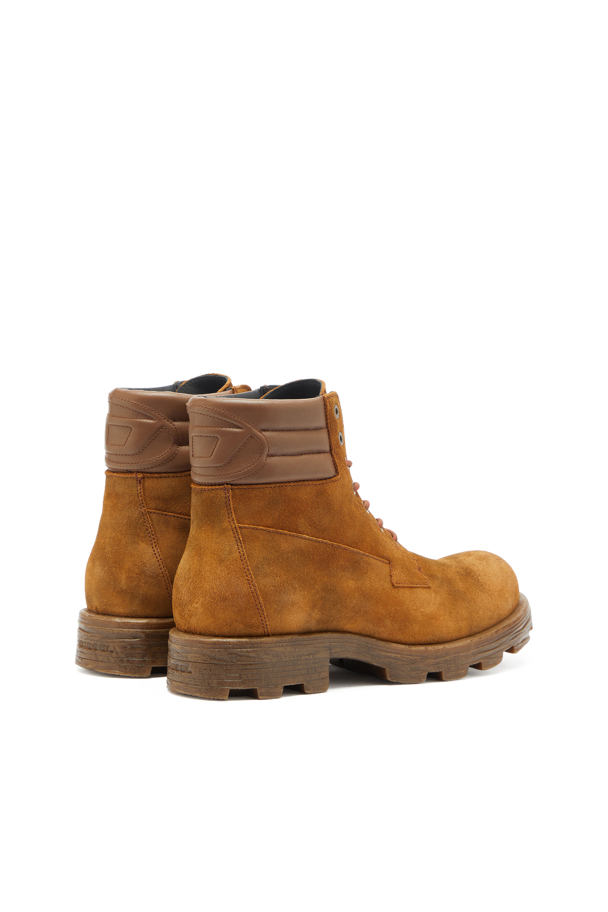 Diesel - D-HAMMER LACE UP, Herren D-Hammer - Combat-Boots aus Veloursleder und Leder in Camel - 3