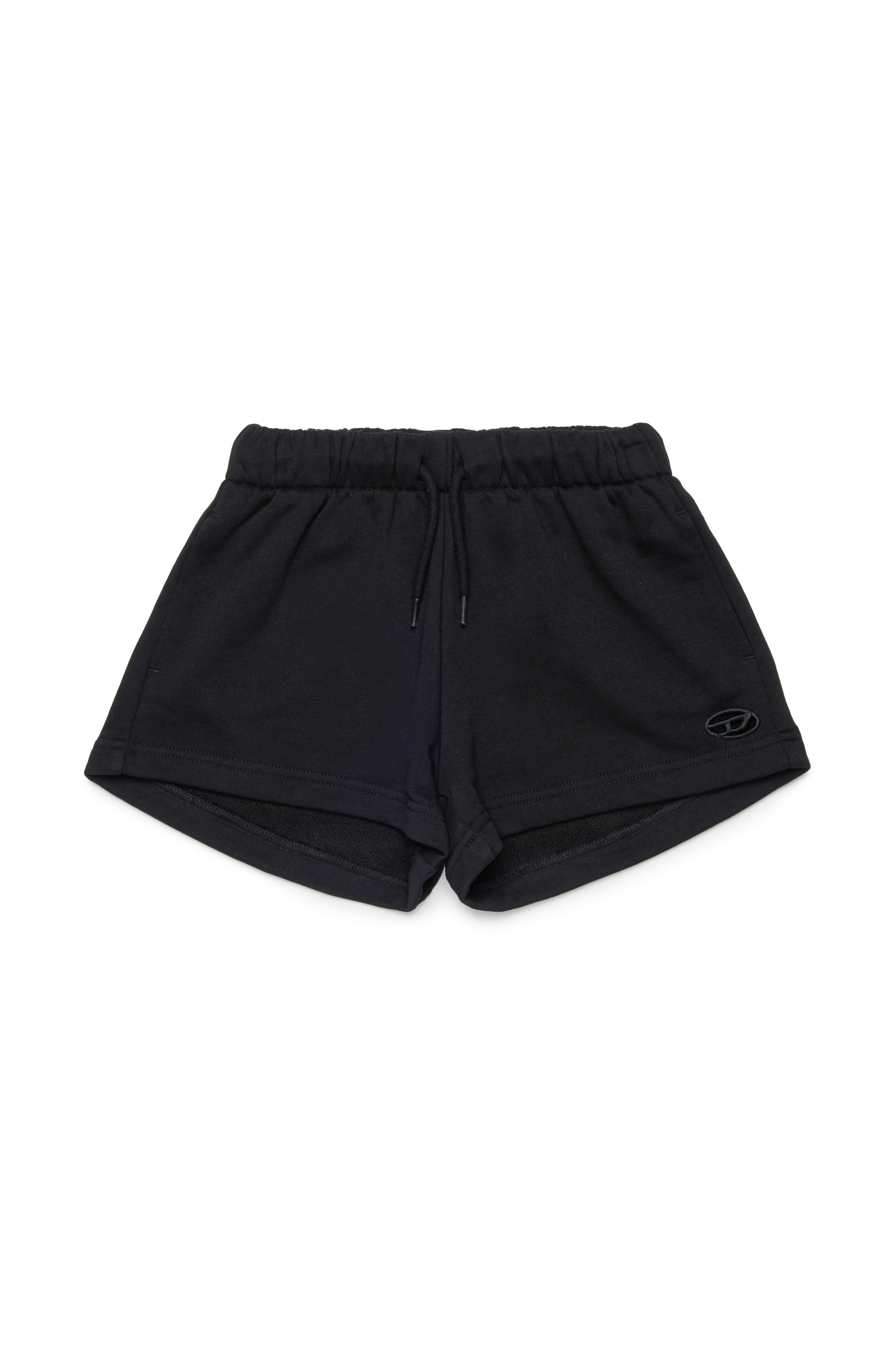 Diesel - PAGL, Short de survêtement avec cut-out à logo Oval D Femme in Noir - 1