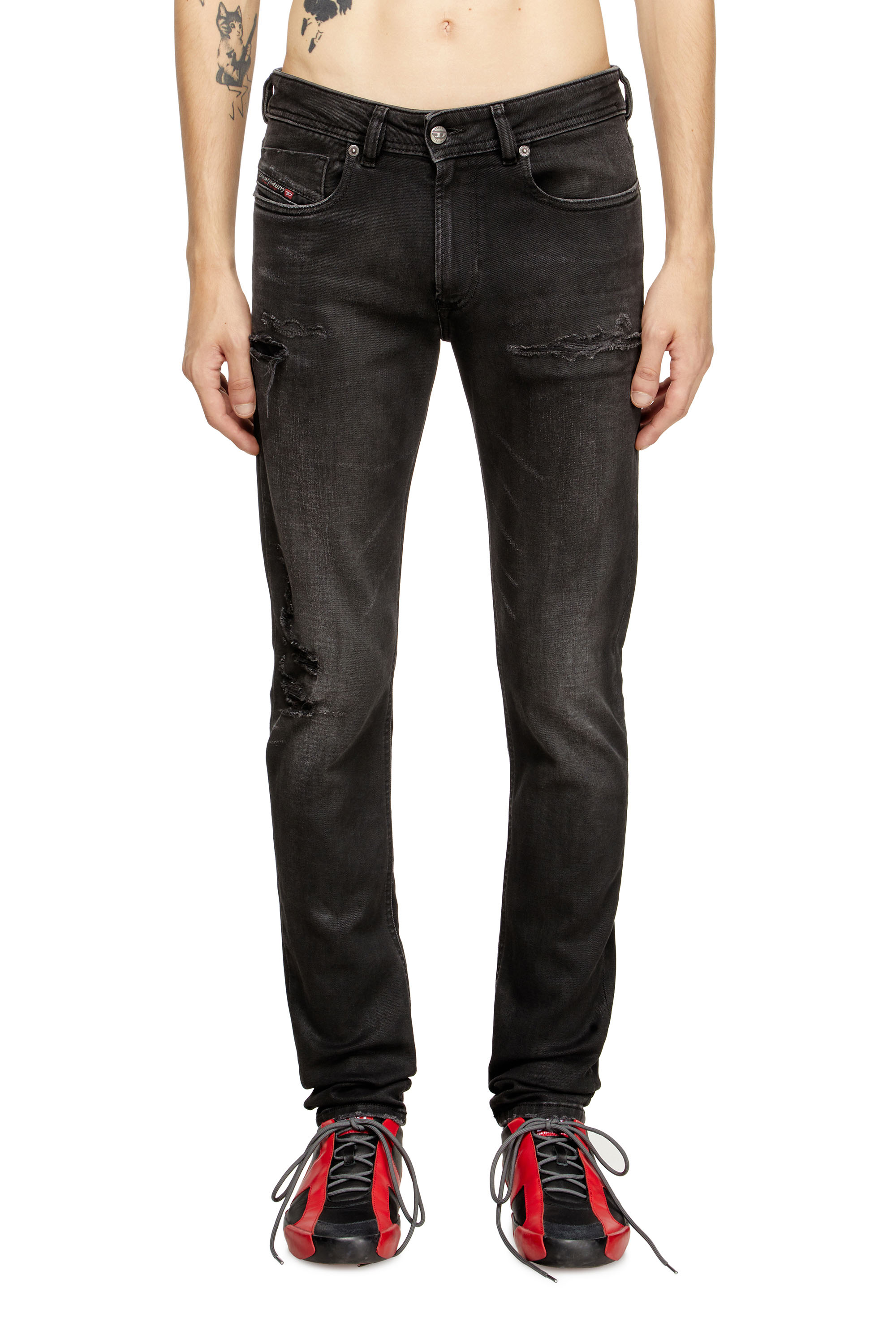 Diesel - Skinny Jeans 1979 Sleenker 068SG Homme, Noir/Gris foncé - Image 1