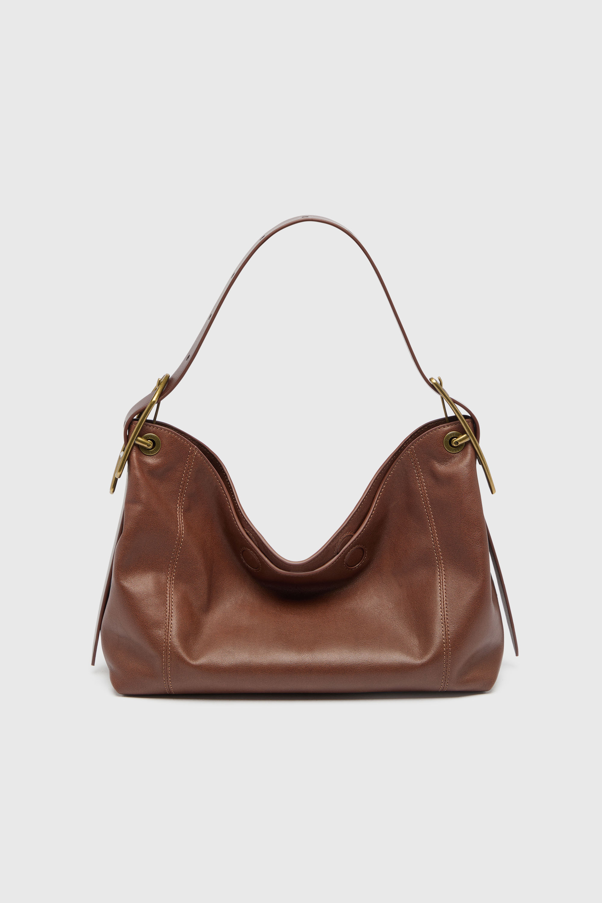 Diesel - D-LINE HOBO S, D-Line Sac port&eacute; &eacute;paule en cuir Femme in Marron - 1