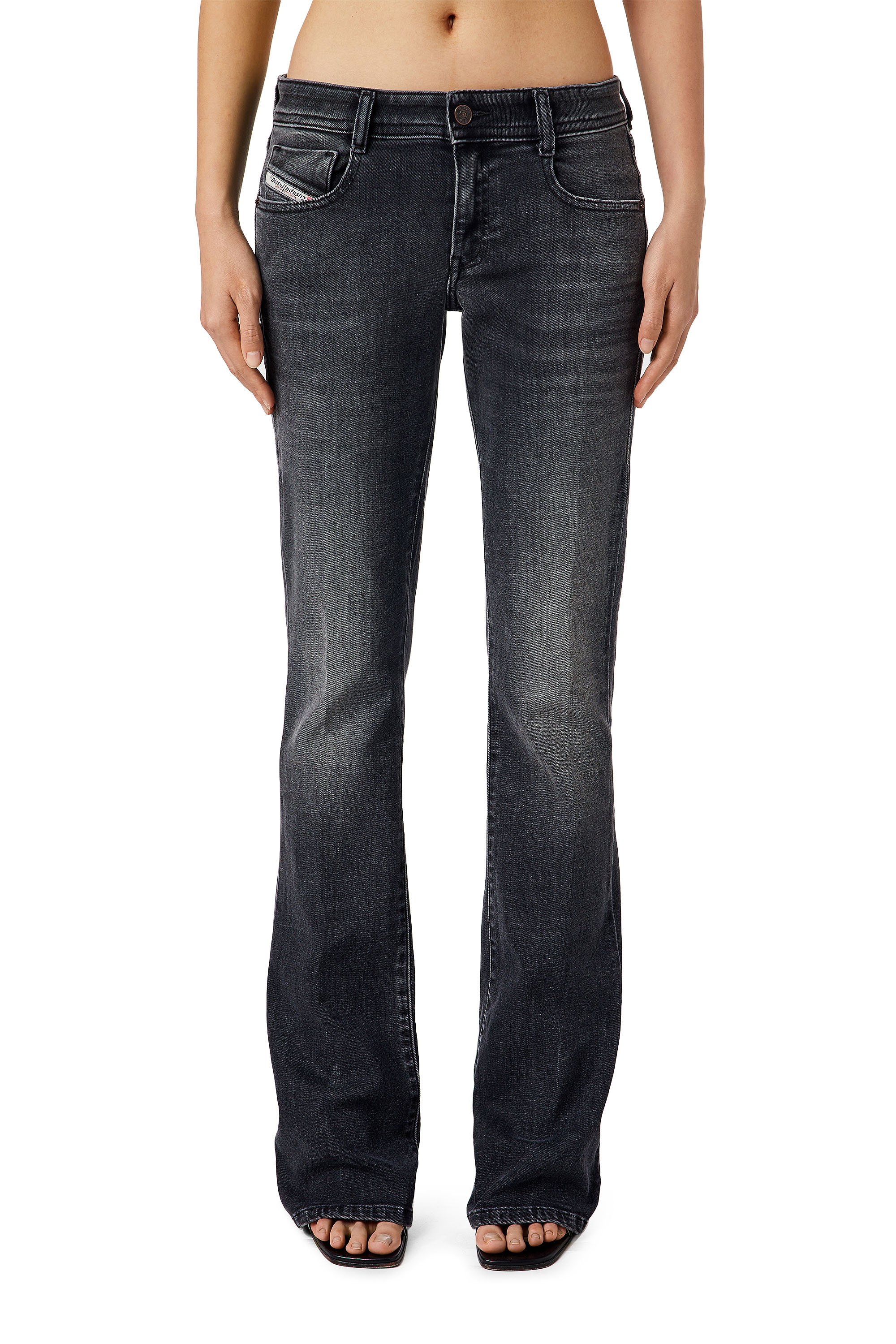 Diesel - 1969 D-EBBEY 0EIAG Bootcut and Flare Jeans, Nero/Grigio scuro - Image 1