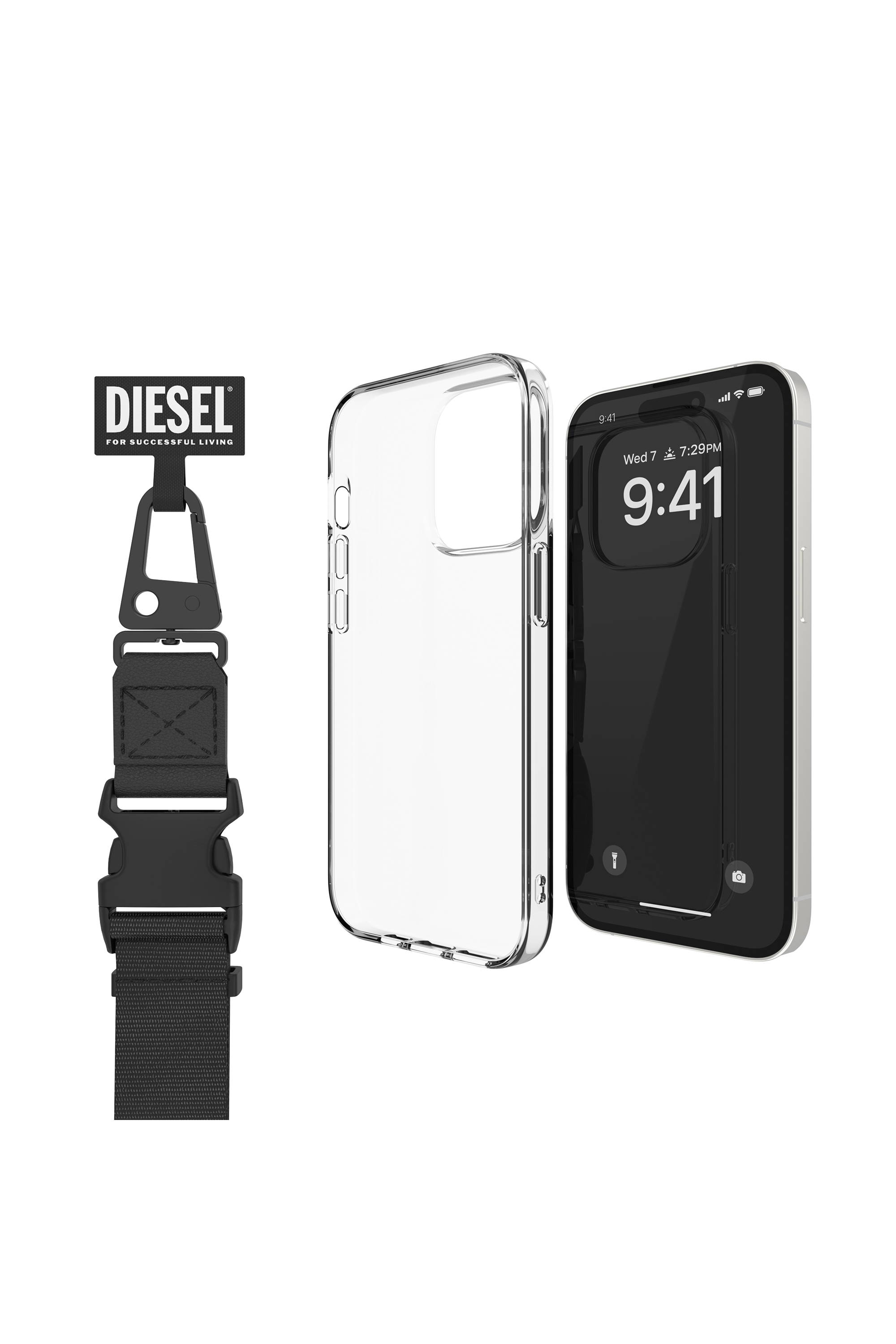 Diesel - 60220 NECKLACE, Longe universelle pour smartphone Mixte in Noir - 1