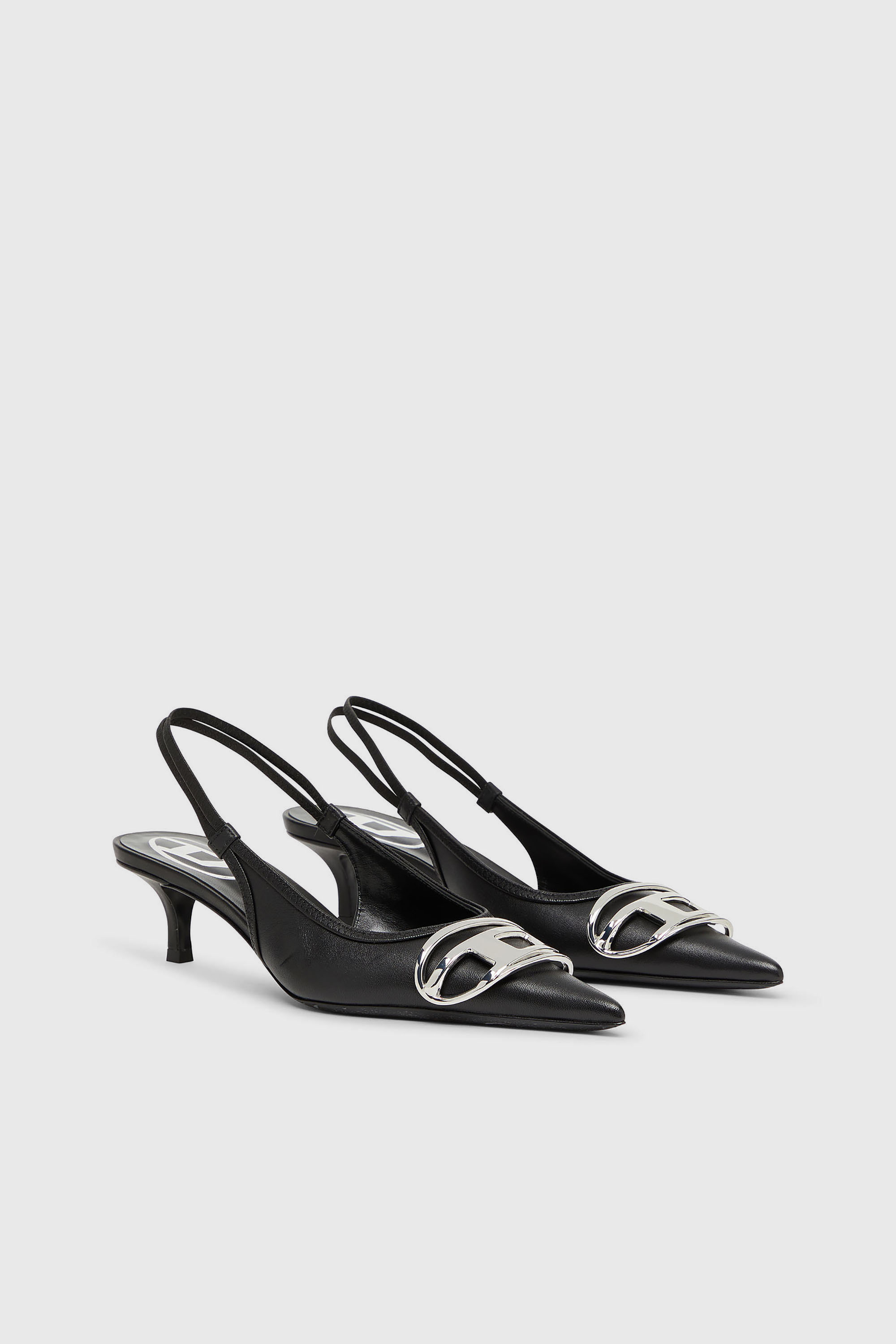 Diesel - D-VENUS SB 40, D-Venus-D&eacute;collet&eacute; slingback in nappa Donna in Nero - 2