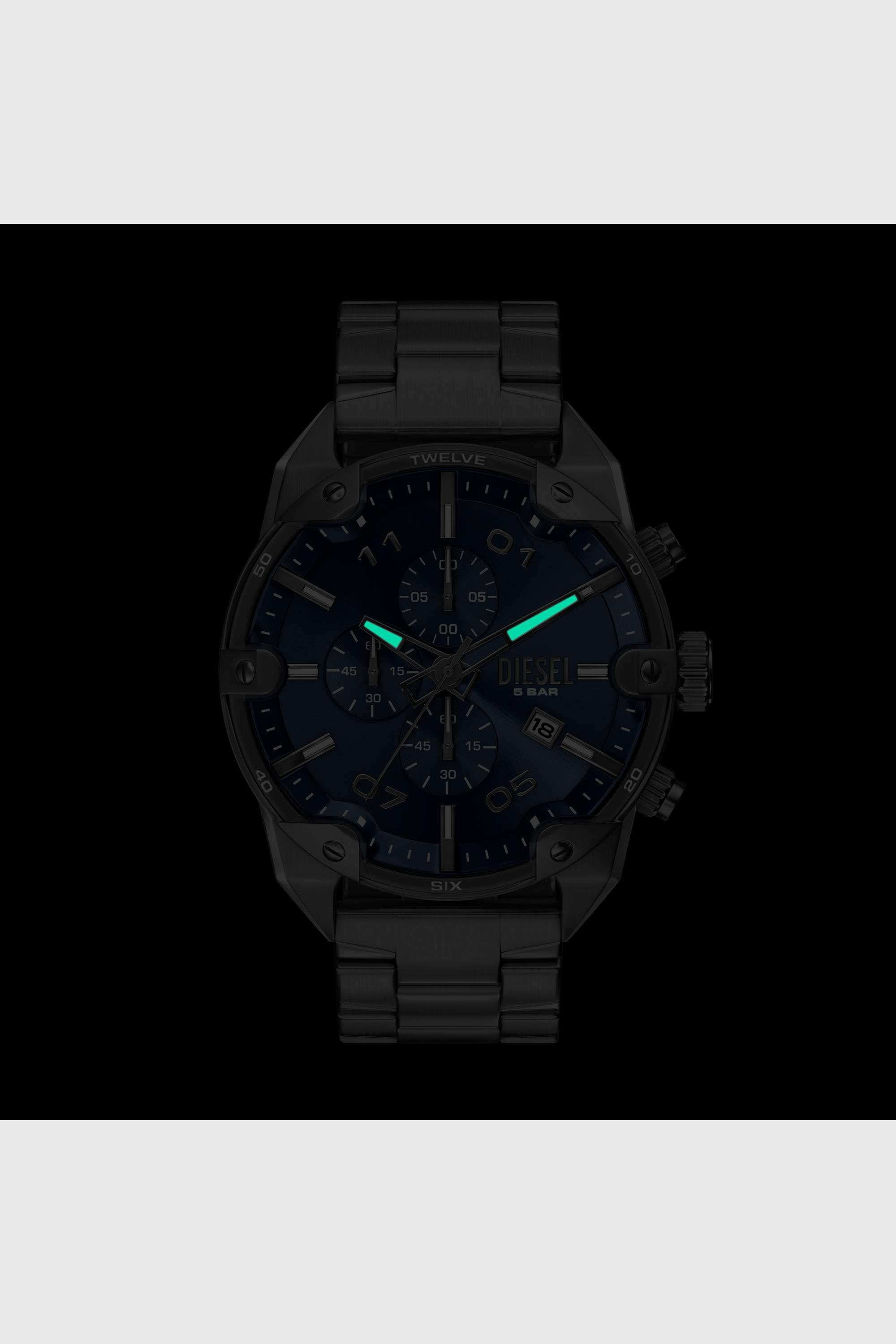 Diesel - DZ4724 WATCH, Montre Spiked en acier inoxydable finition gunmetal Homme in Gris - 6