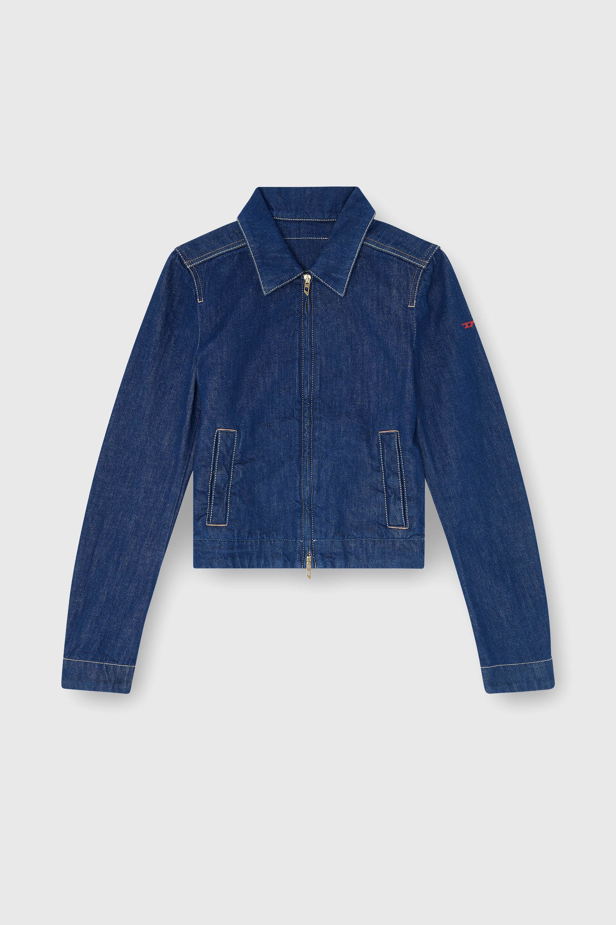 Diesel - DE-CORB, Veste coach en rinse denim Femme in Bleu - 1