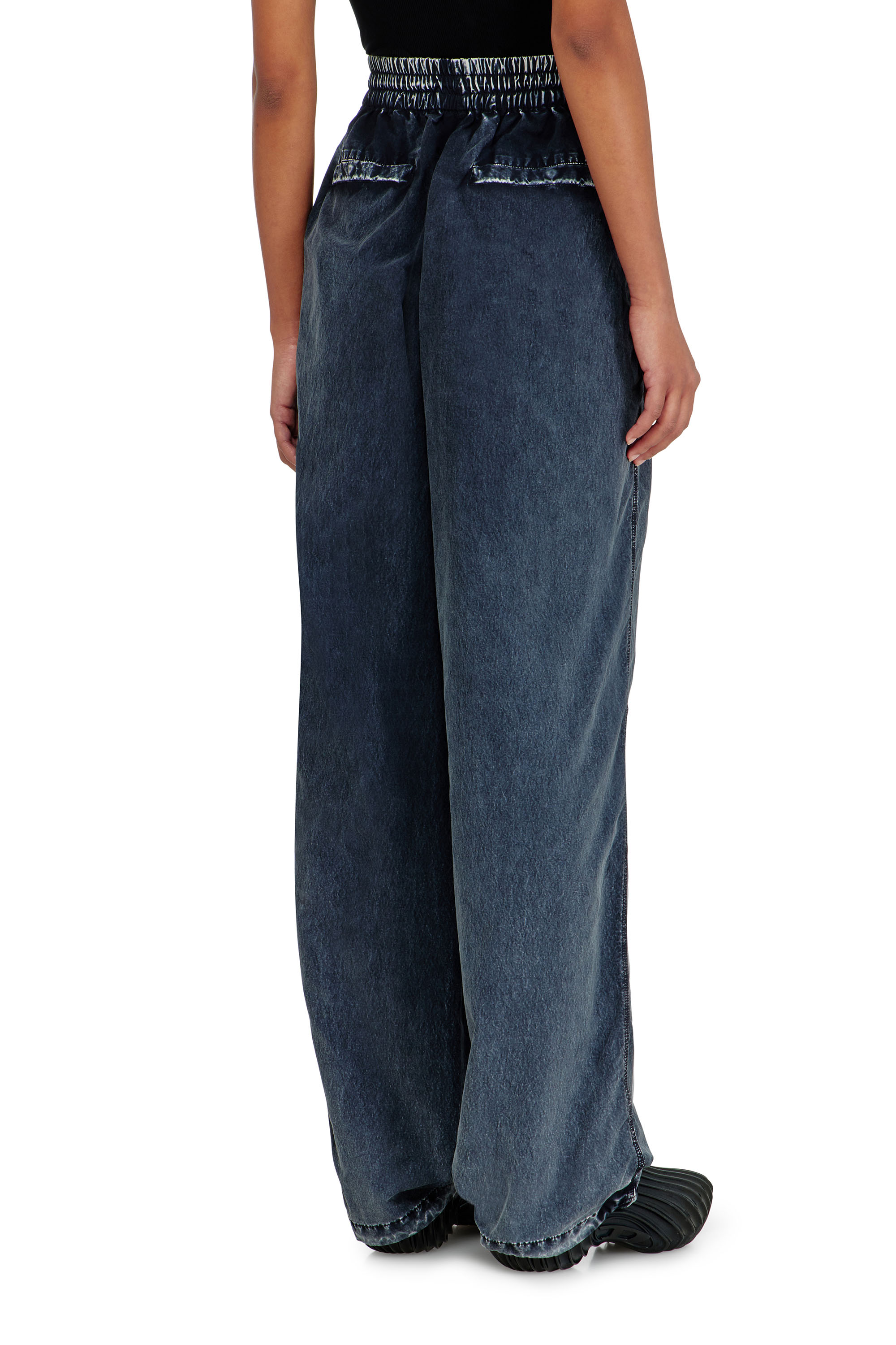 Diesel - P-APYRI, Damen Acid-wash Trackpants aus Nylon-Taslan in Dunkelblau - 3