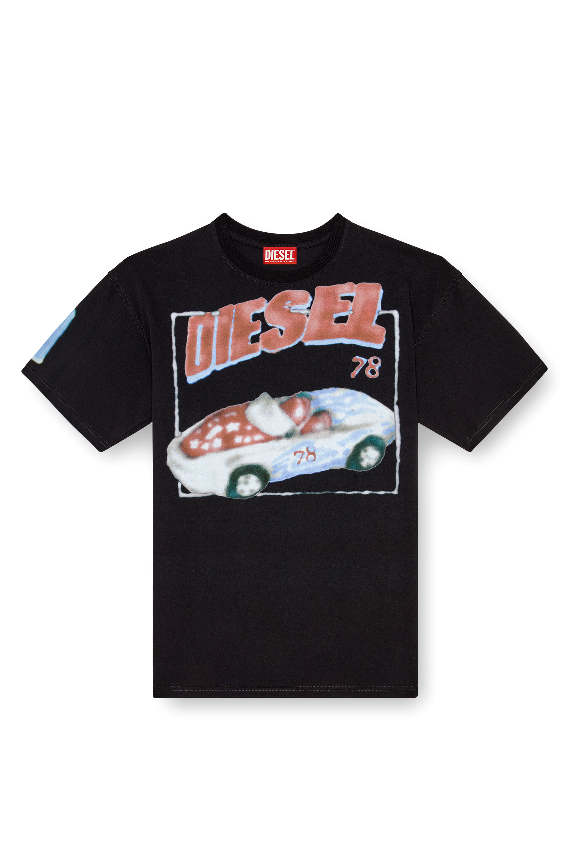 Diesel - T-BOXT-Q17, Uomo T-shirt con stampa macchina in Nero - Image 3