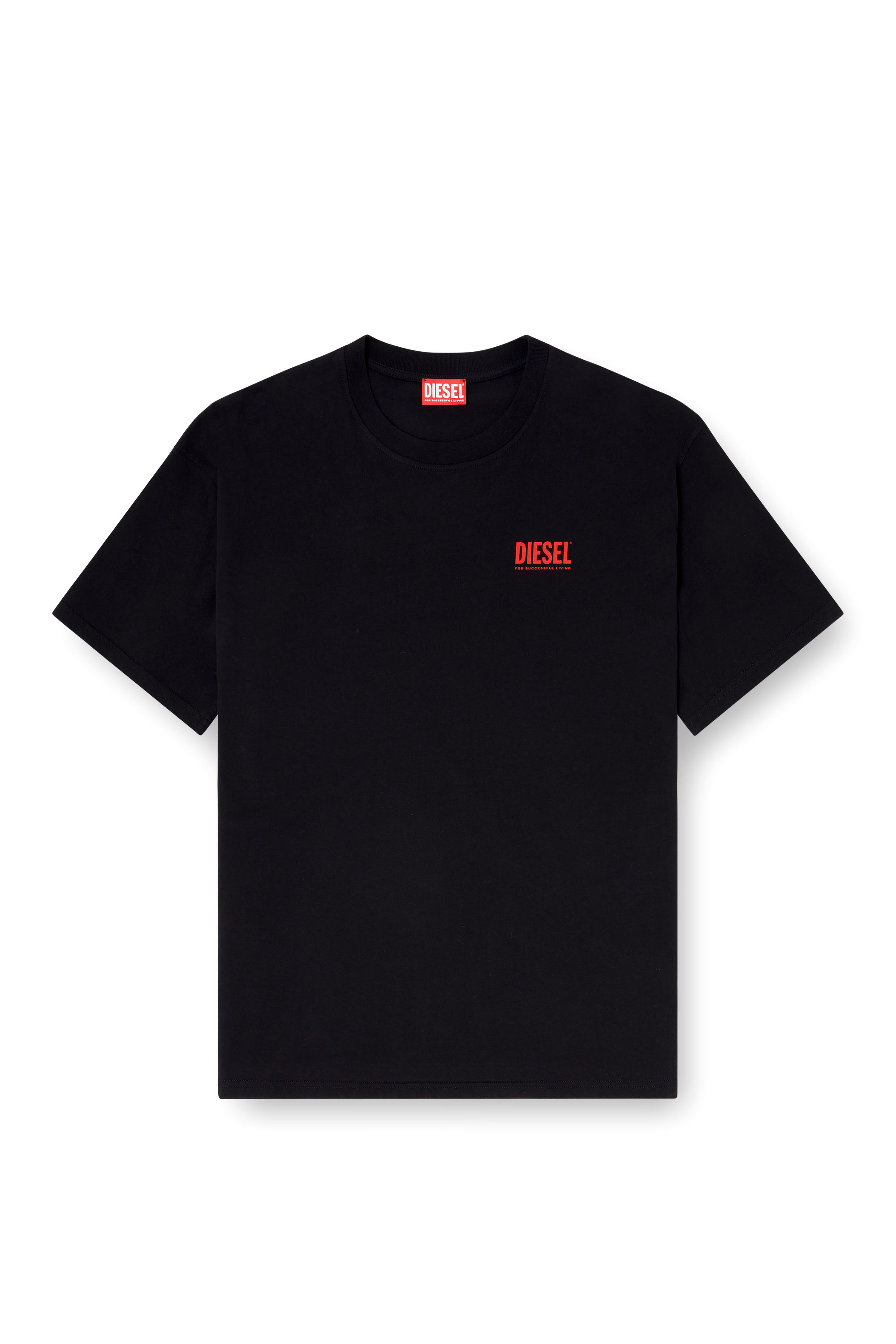 Diesel - T-BOXT-BISK, Herren Baumwoll-T-Shirt mit Diesel-Biscotto-Print in Schwarz - 2