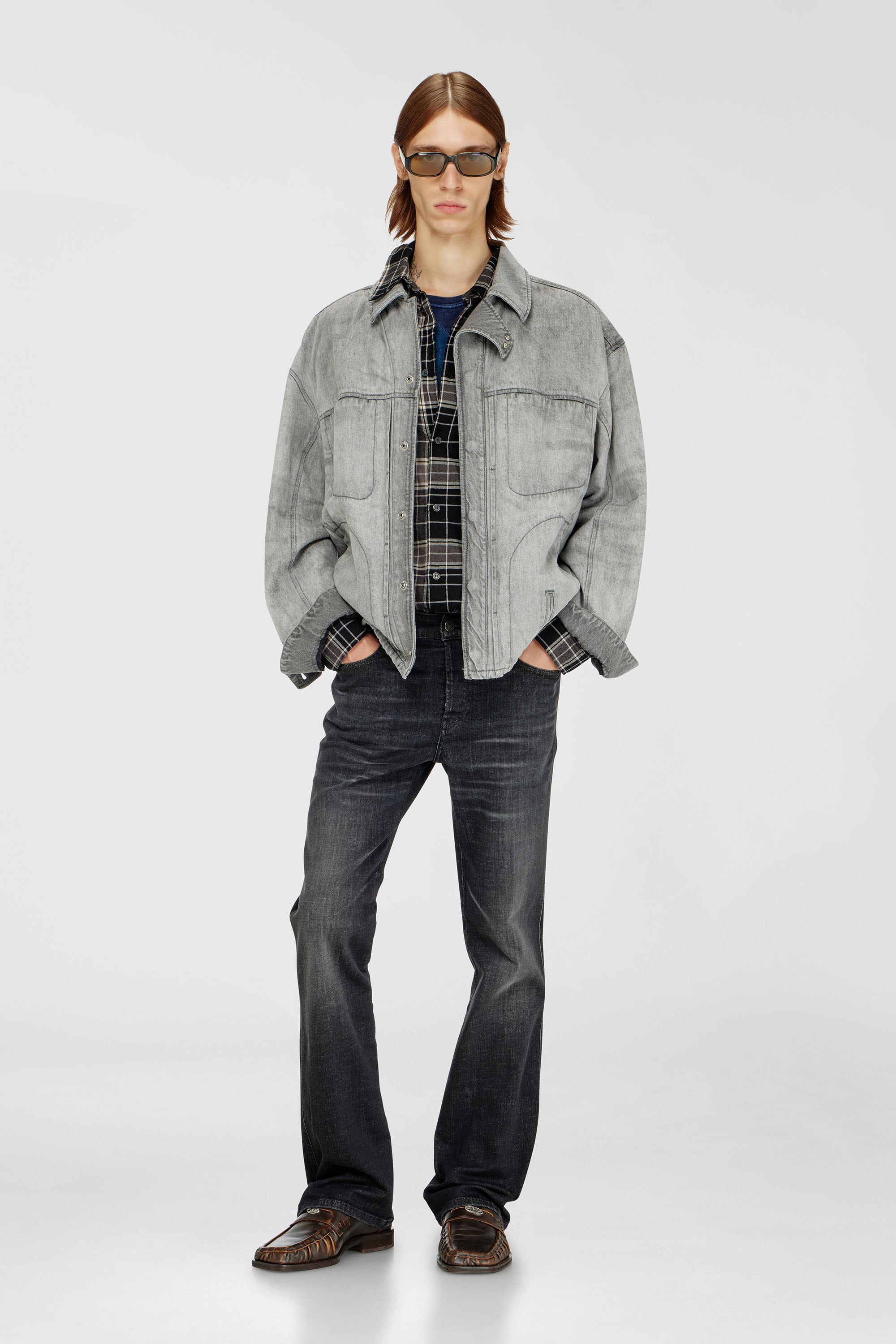 Diesel - Bootcut Jeans 1998 D-Buck 09H34 Uomo, Nero/Grigio scuro - Image 2