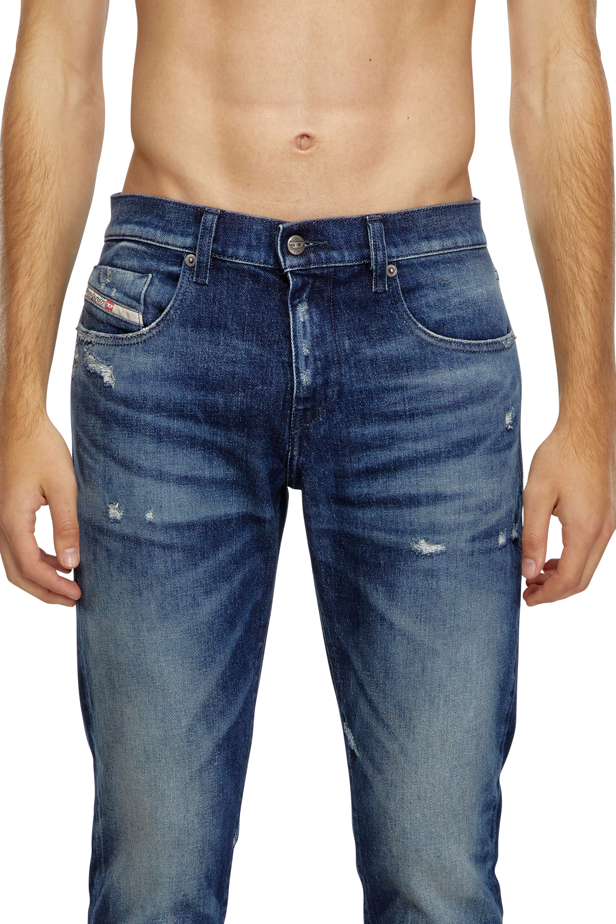 Diesel - Homme Slim Jeans 2019 D-Strukt 09J56, Bleu Foncé - Image 4