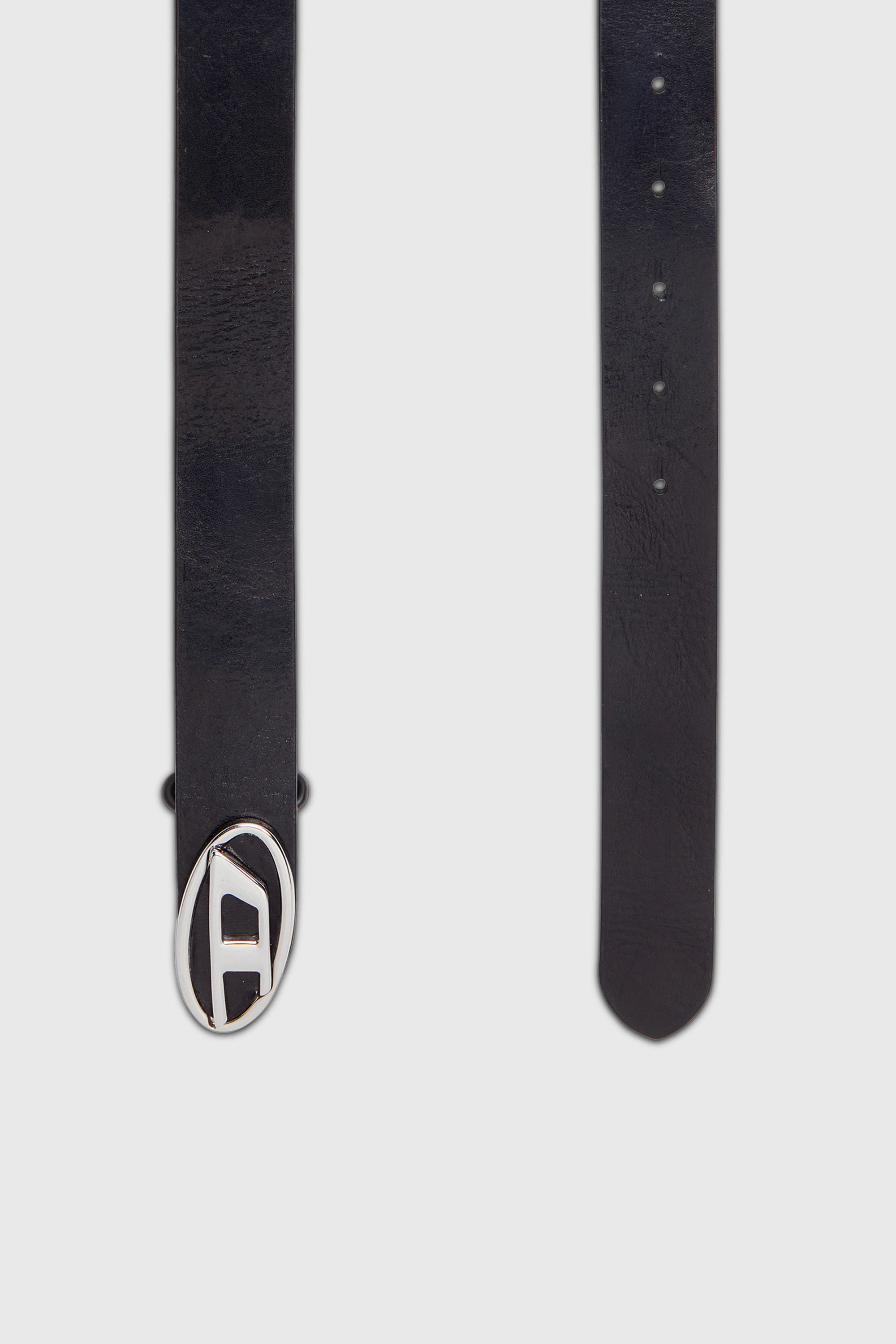 Diesel - B-1DR-LAYER, Ceinture 2.9 cm en cuir avec logo Oval D Homme in Noir - 2