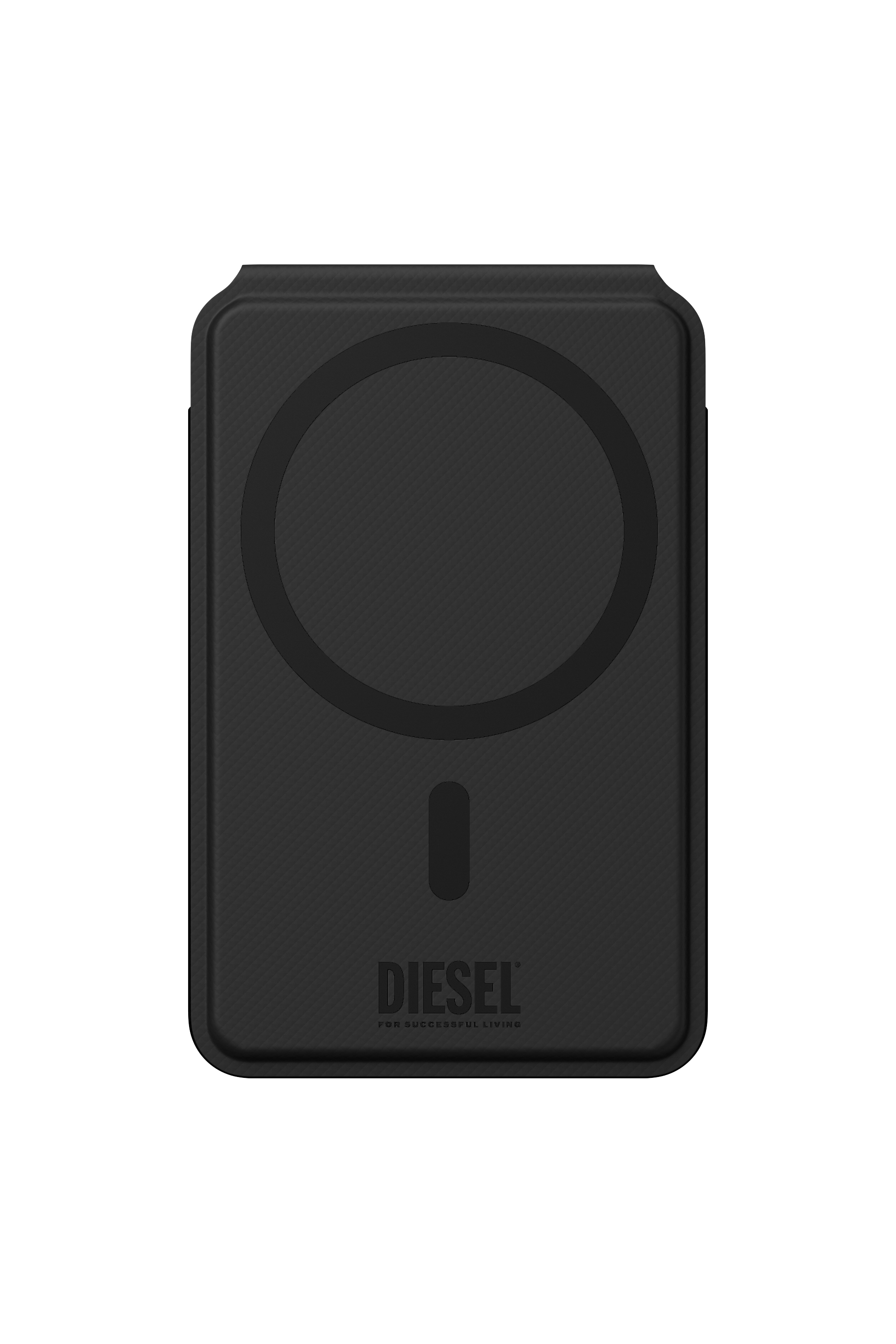 Diesel - 60449  CREDIT CARD HOLDER, Unisex 3D Biscotto Magsafe Kartenhalter-Ständer in Schwarz - 3