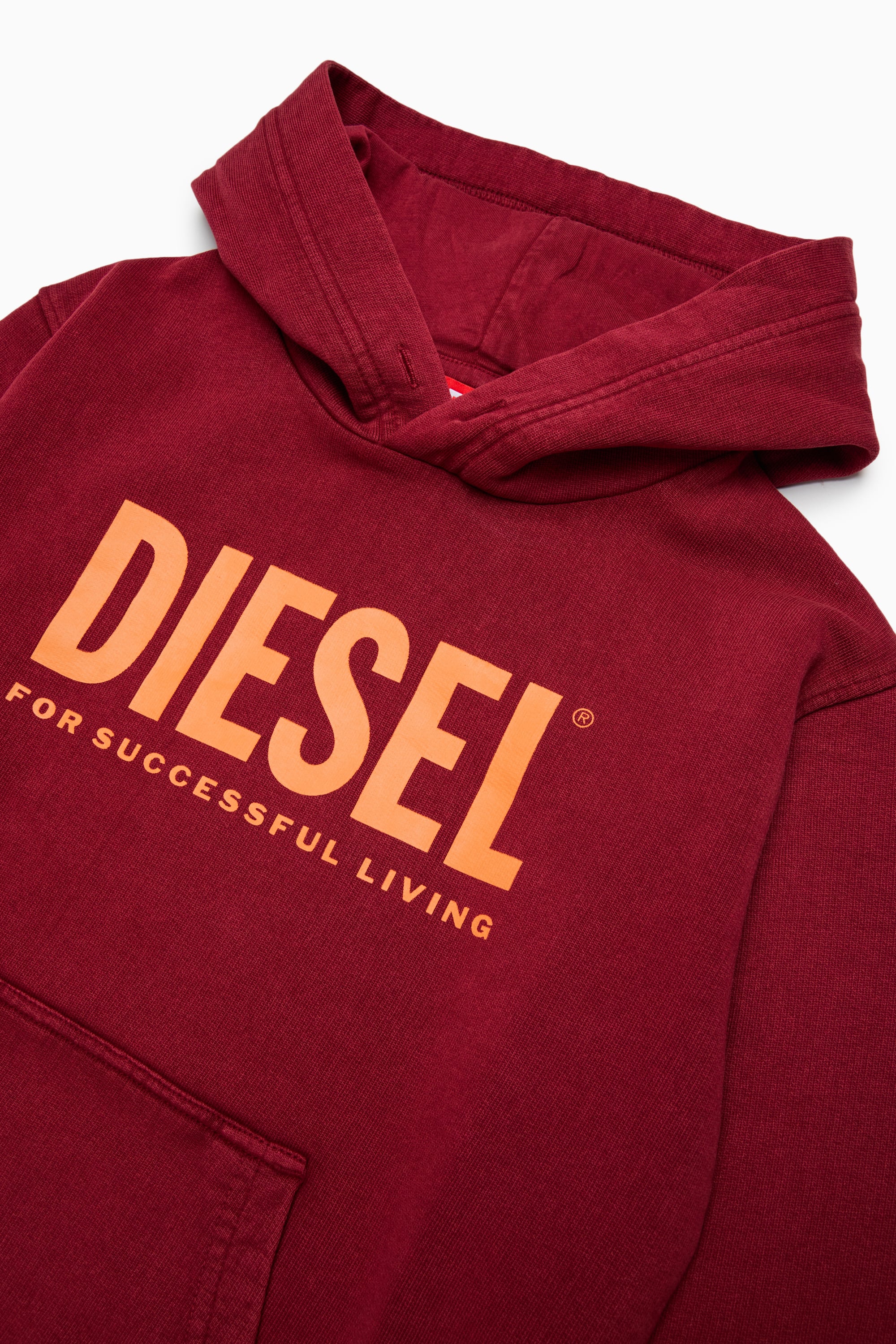 Diesel - STISEL OVER, Herren Hoodie mit Maxi-Logo-Print in Rot - 3
