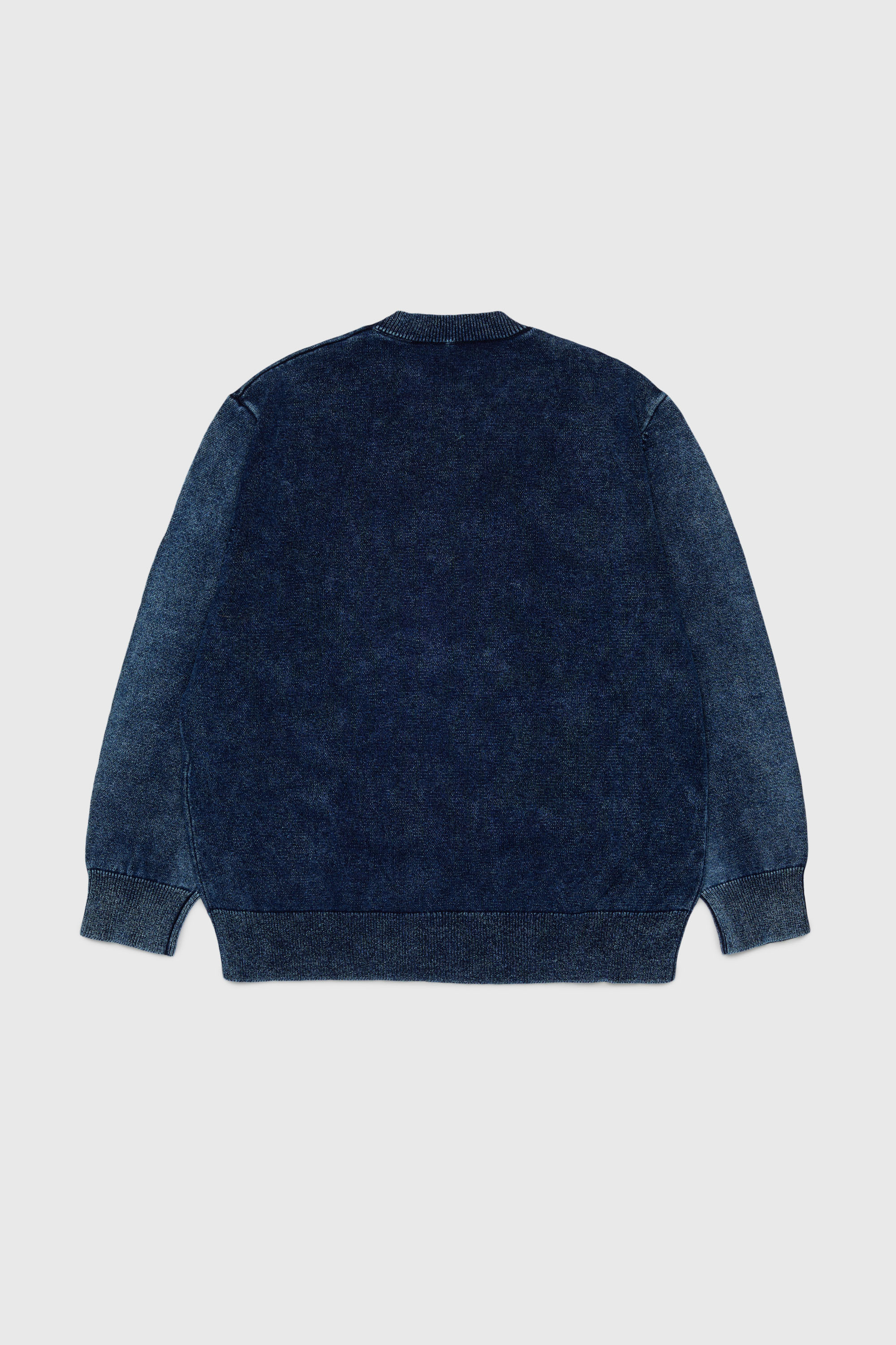 Diesel - KFINNIC OVER, Pull effet denim avec motif ph&eacute;nix Homme in Bleu - 2