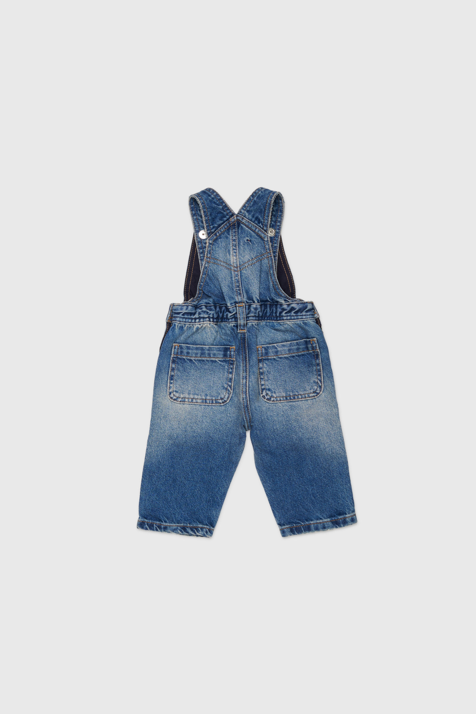 Diesel - JARYB, Salopette in denim con ricamo logo Unisex in Blu - 2