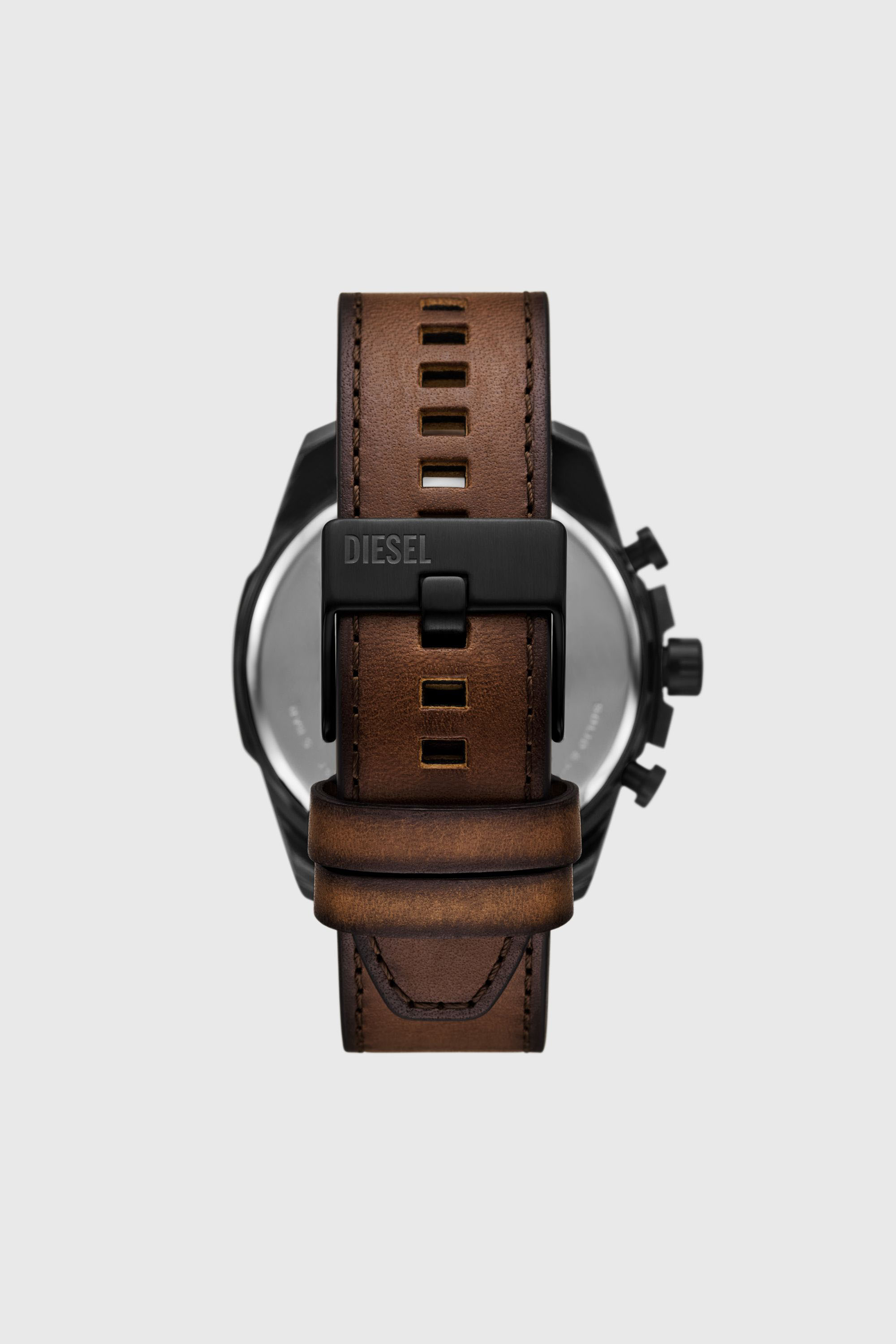 Diesel - DZ4692 WATCH, Montre Mega Chief Slim en cuir brun Homme in Marron - 2