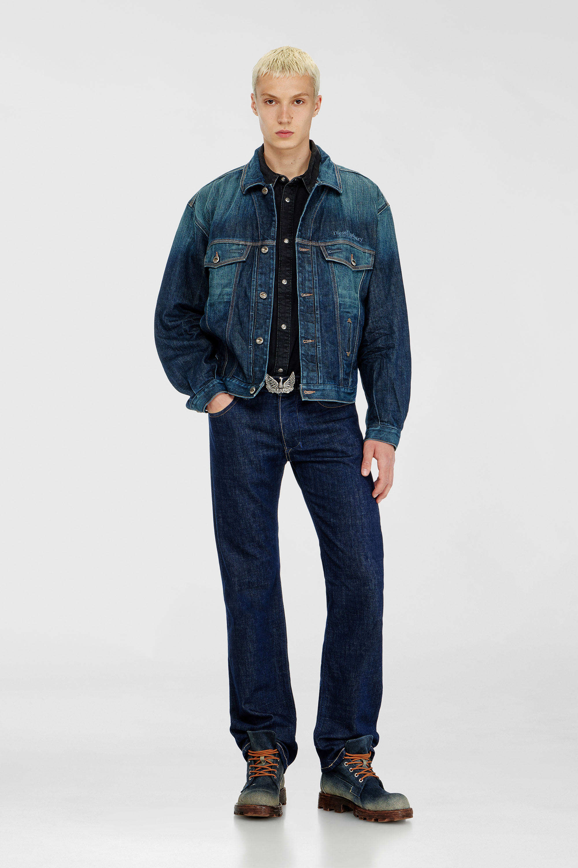 Diesel - D-DENVER-CL, Trucker jacket in denim selvedge Unisex in Blu - 2