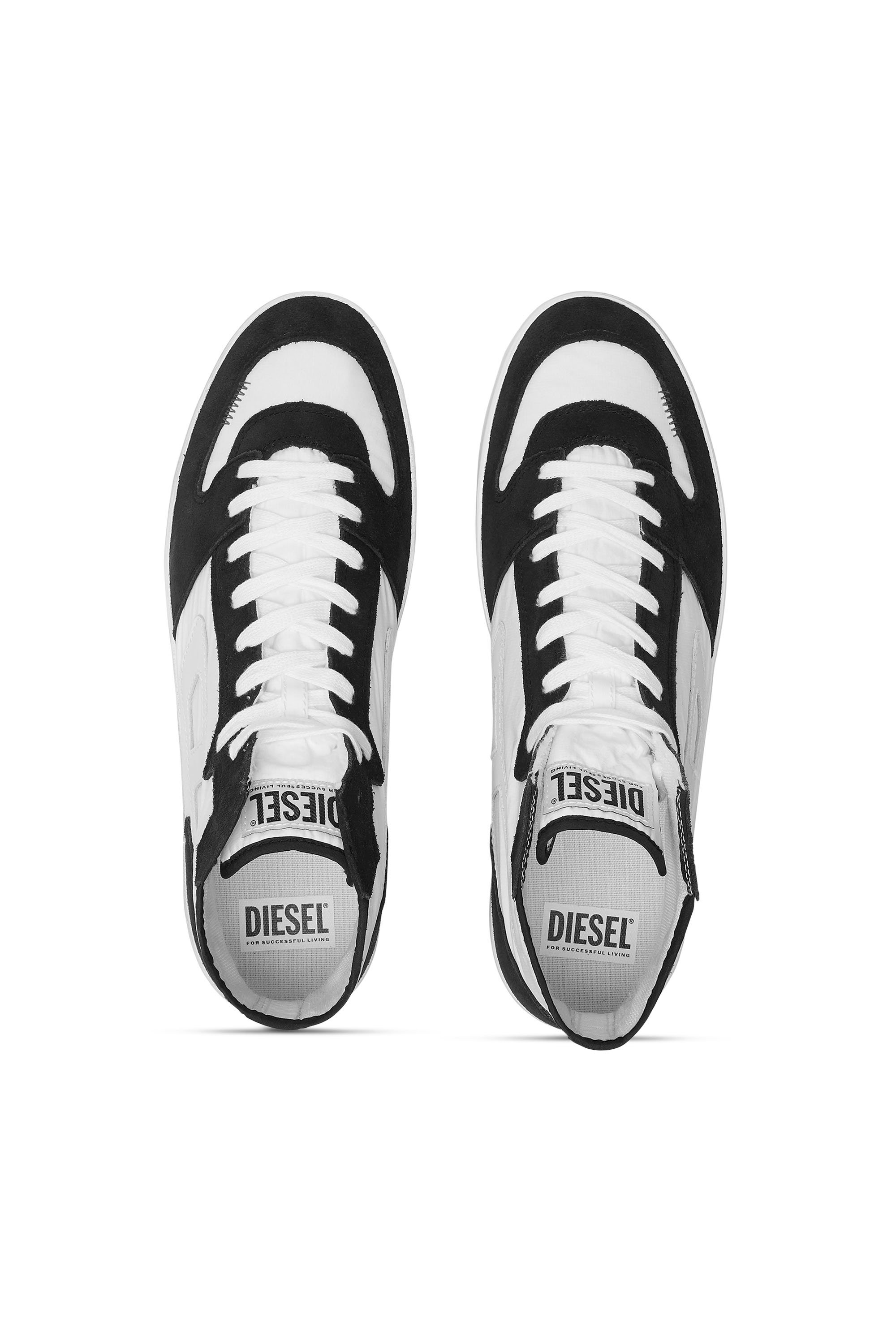 Diesel - S-LEROJI D-1 MID, Sneakers montantes matelassé en ripstop et cuir suédé Homme in Polychrome - 5