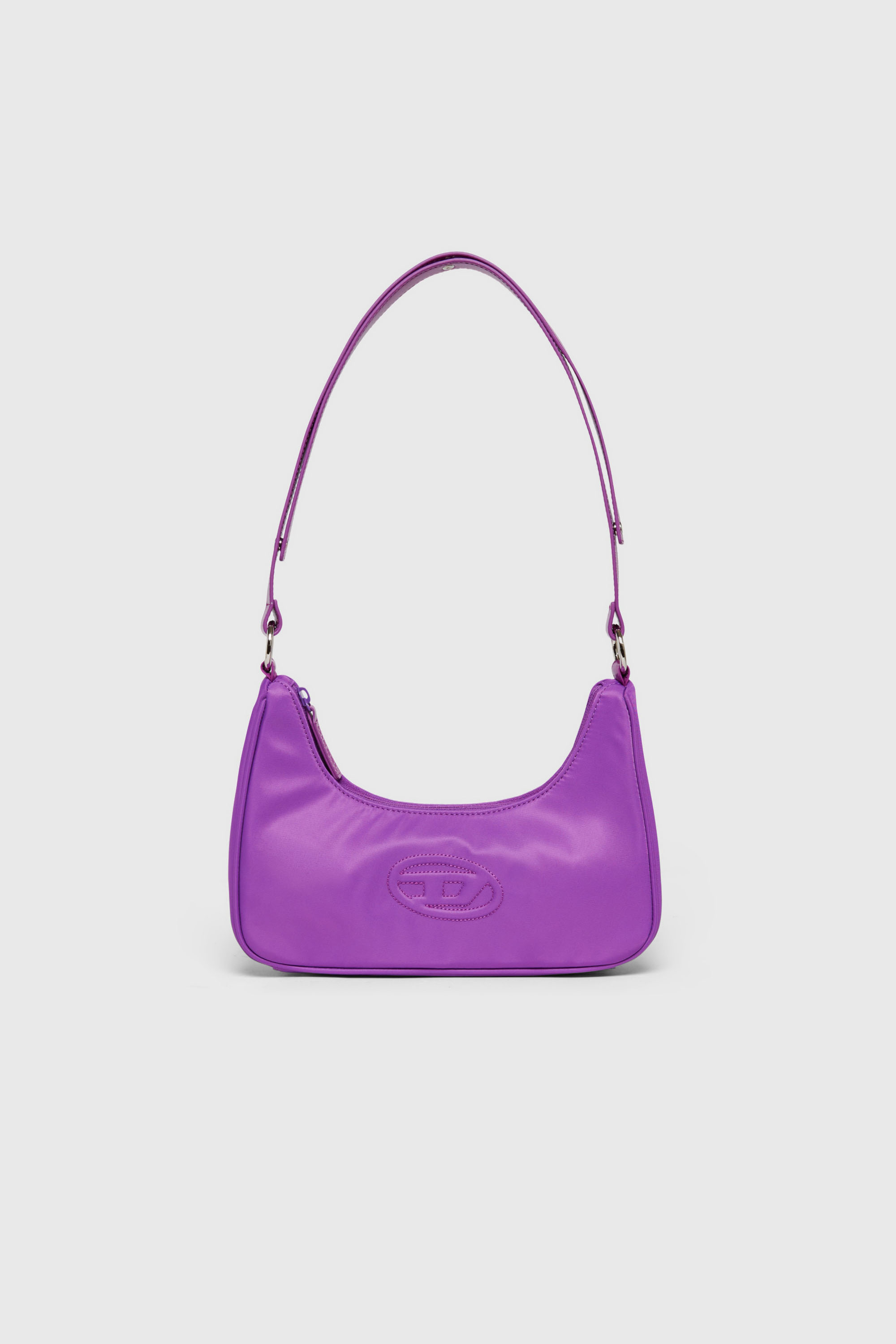 Diesel - WUNSY, WUNSY - Sac bandouli&egrave;re en nylon avec logo Oval D Femme in Violet - 1