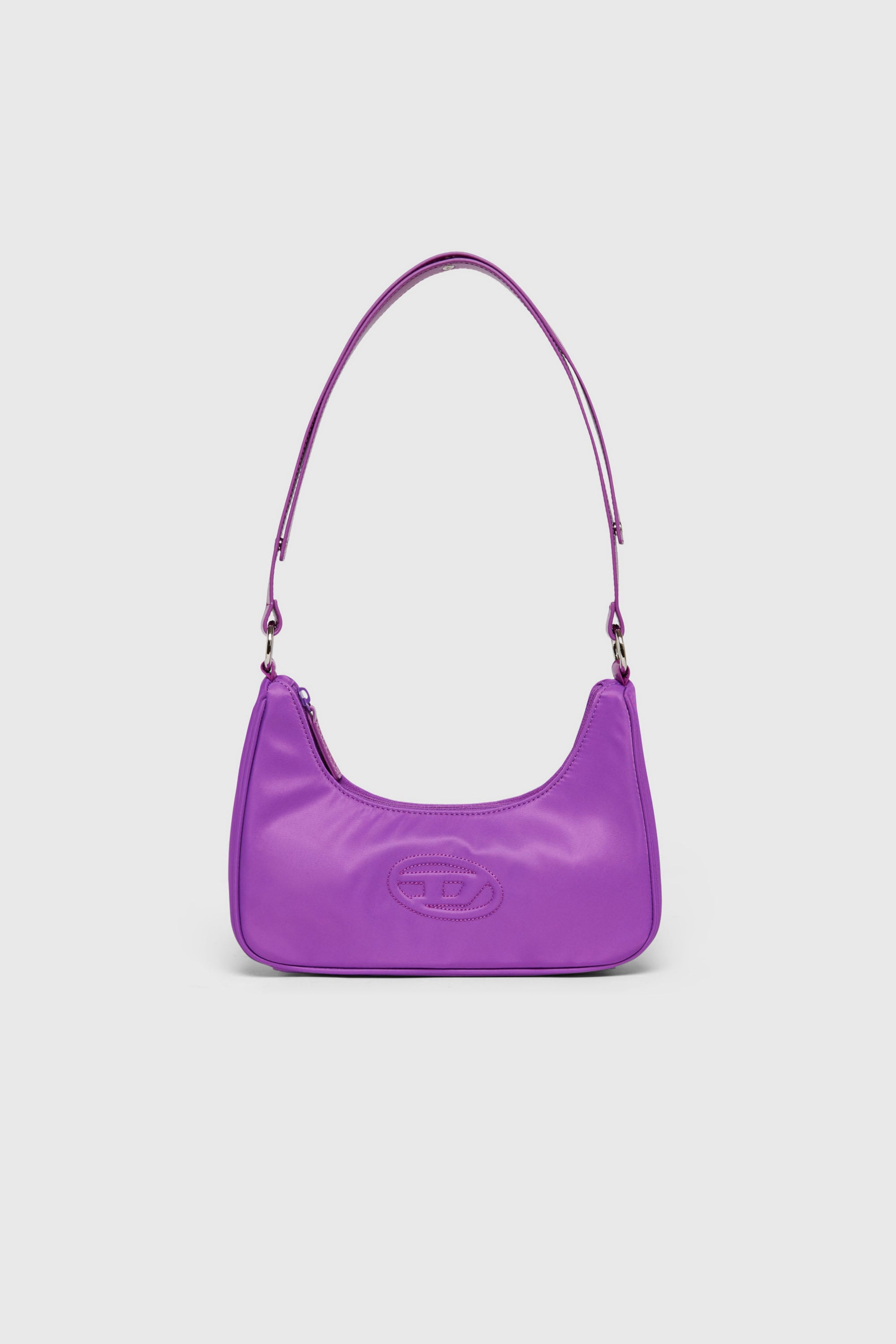Diesel - WUNSY, WUNSY - Sac bandouli&egrave;re en nylon avec logo Oval D Femme in Violet - 1