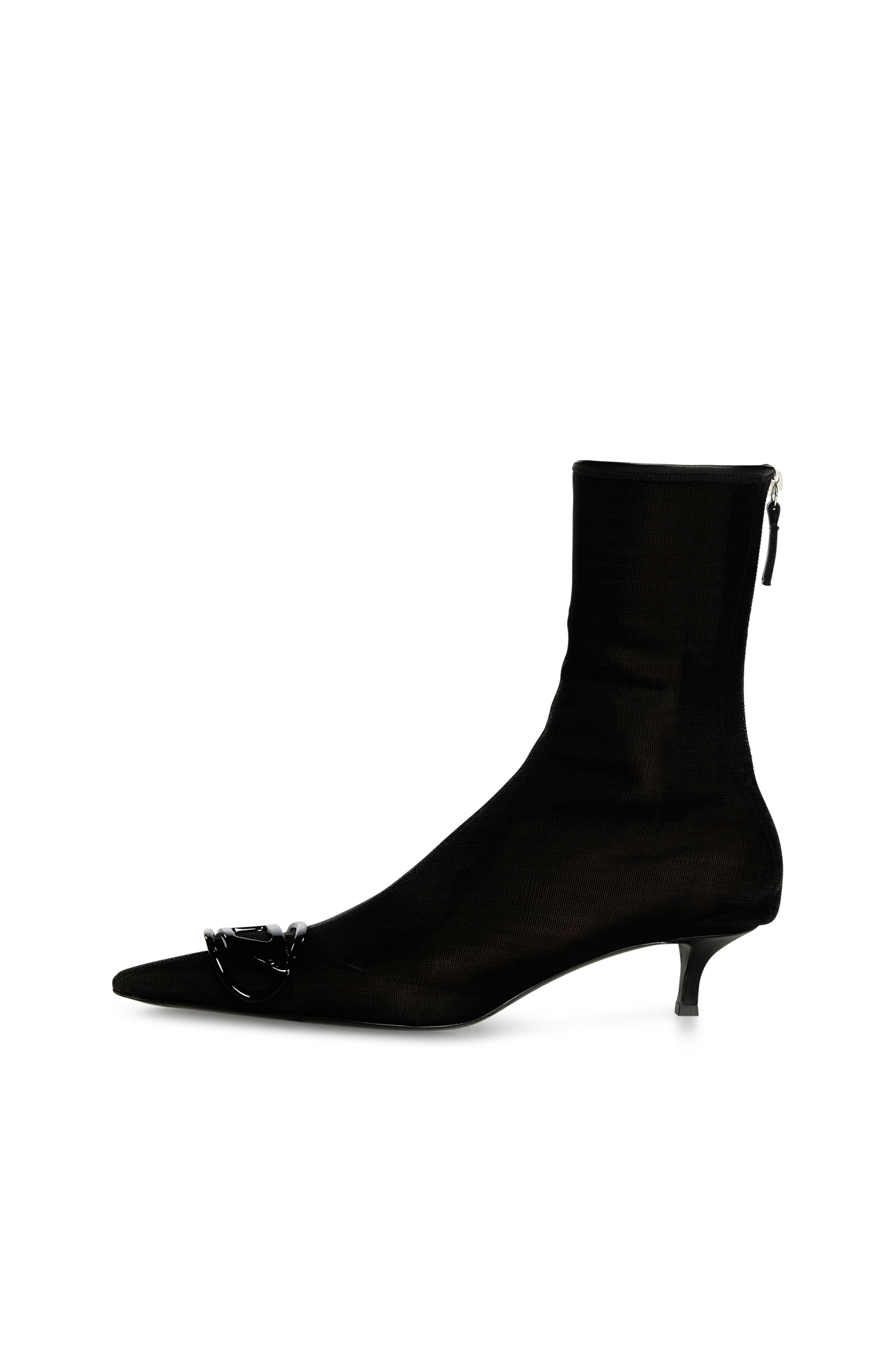 Diesel - D-VENUS KITTIE BT, D-Venus-Stivaletti kitten heel in maglia stretch Donna in Nero - 5