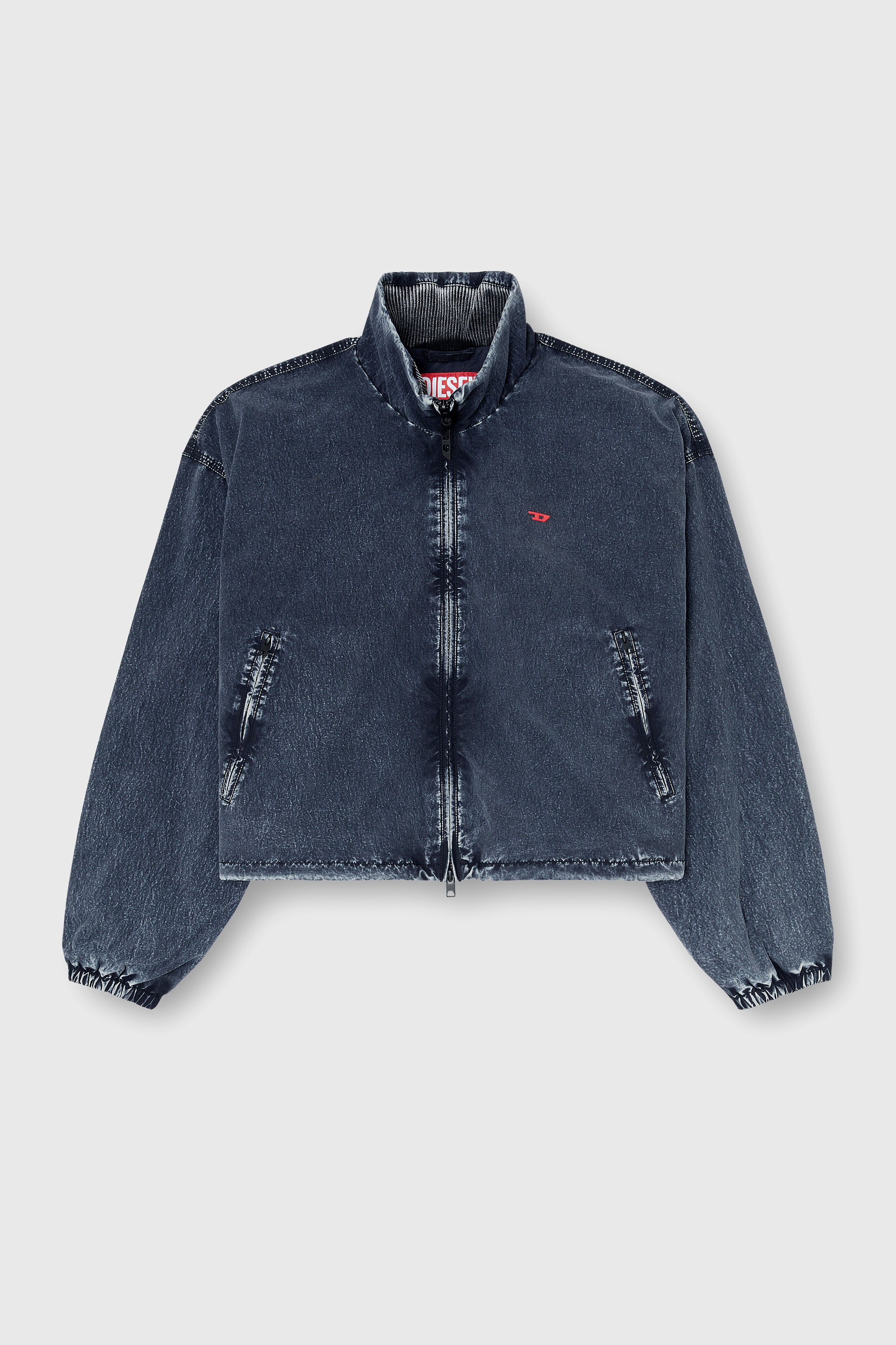 Diesel - G-LEAMER, Veste coupe-vent en taslan acid-washed Femme in Bleu - 2
