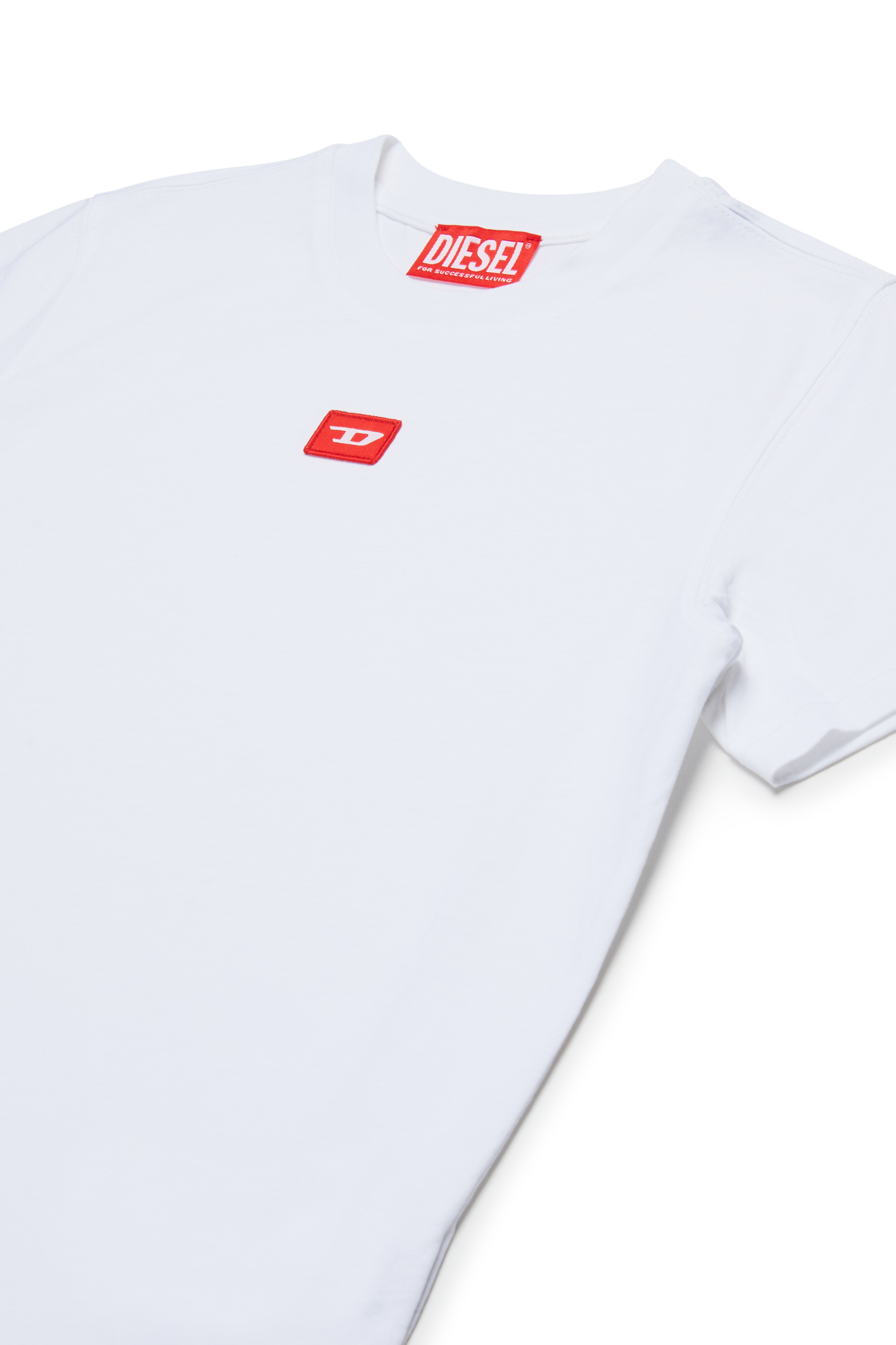 Diesel - TXDIEGO, Herren T-Shirt aus Baumwolle mit Aufnähern in Weiß - 3