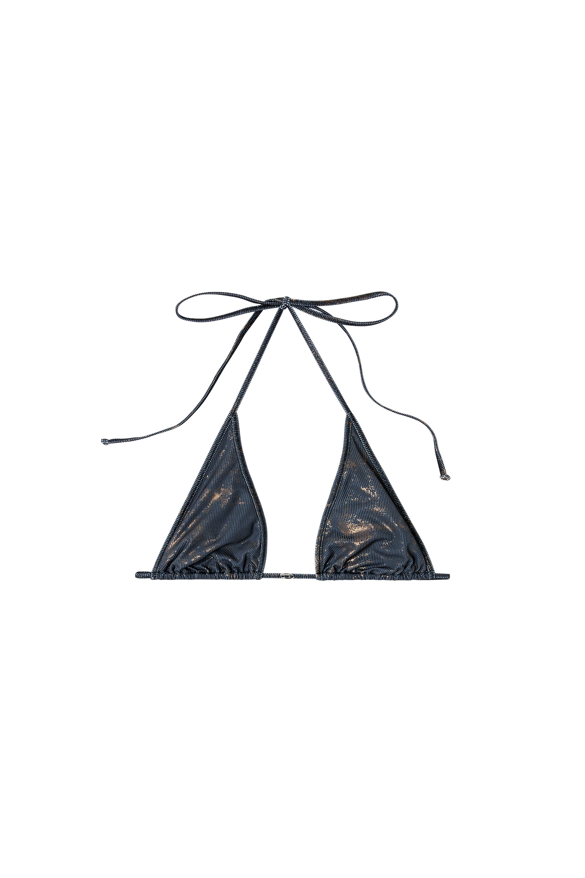 Diesel - CORINNE-UTLT, Top bikini con finitura metallizzata Donna in Grigio - 4