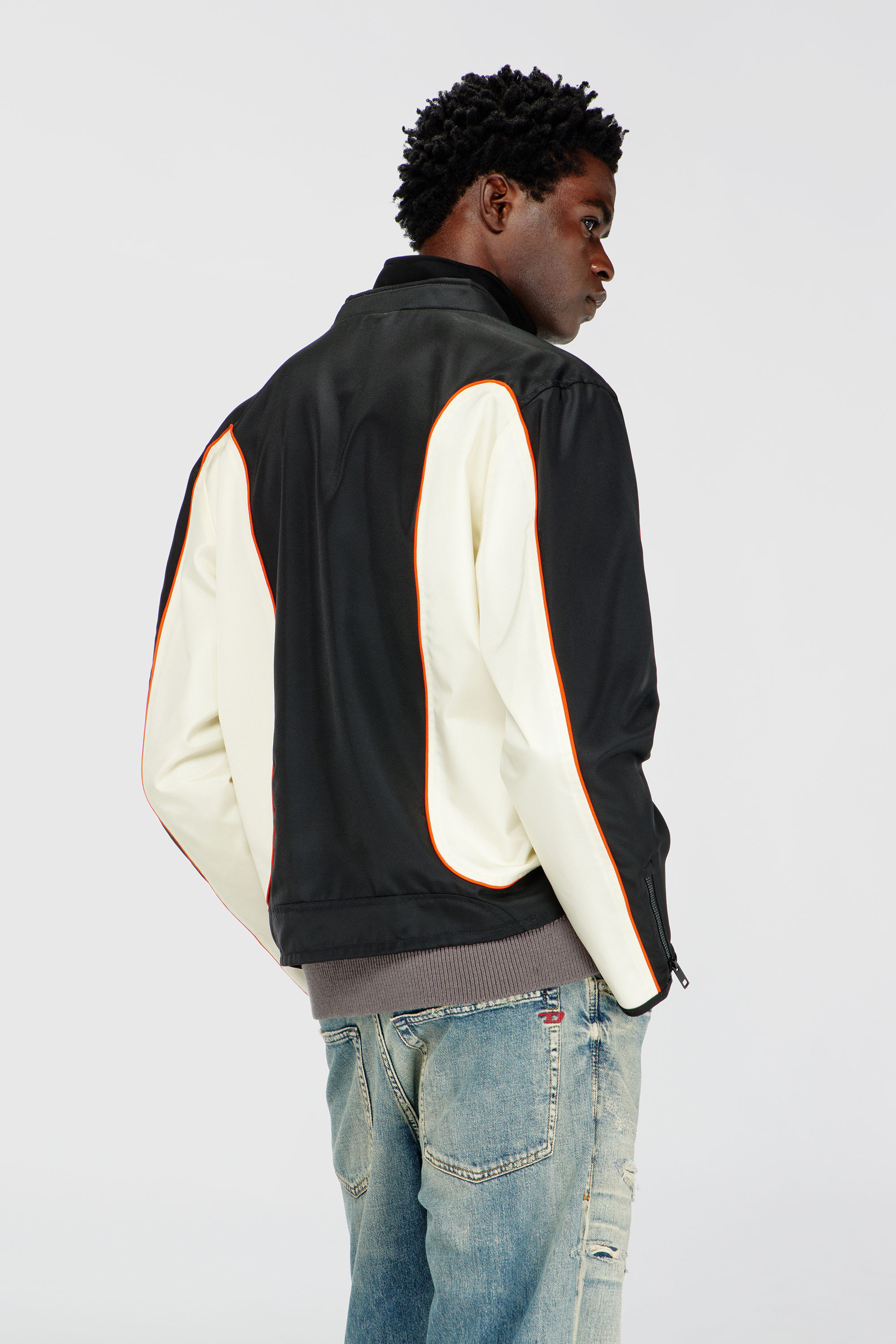Diesel - J-BLINK-WRD, Giacca in nylon con color block e dettagli a profilo Uomo in Multicolor - 4