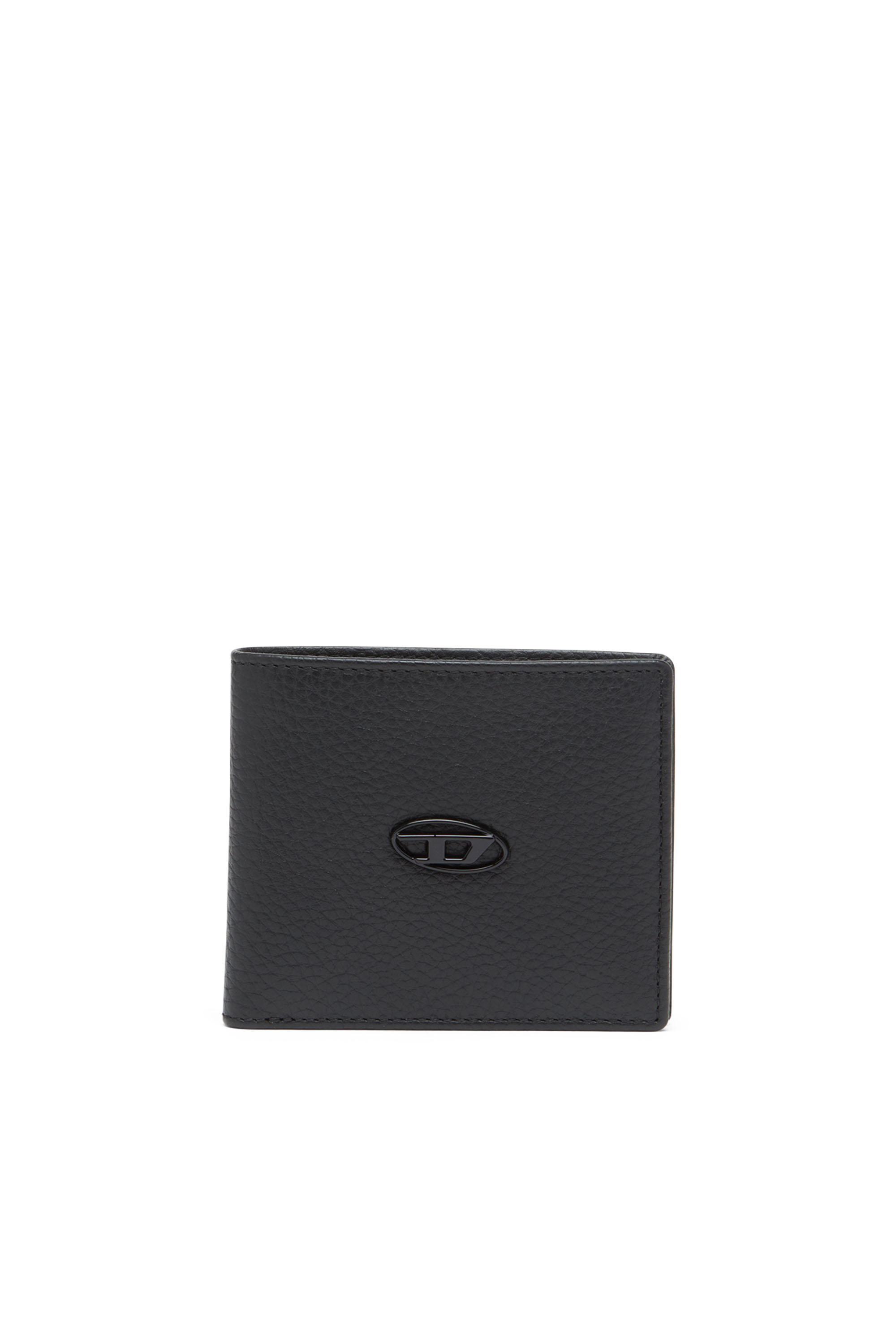 Diesel - BI FOLD COIN S, Portefeuille à deux volets en cuir grainé Homme in Noir - 1
