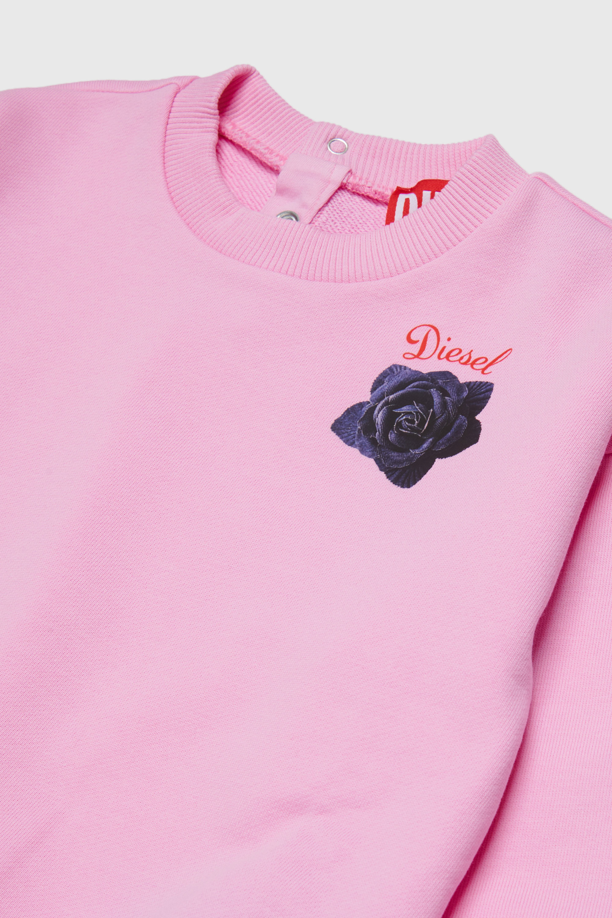 Diesel - SROSEB, Felpa in cotone con stampa rose Donna in Rosa - 3