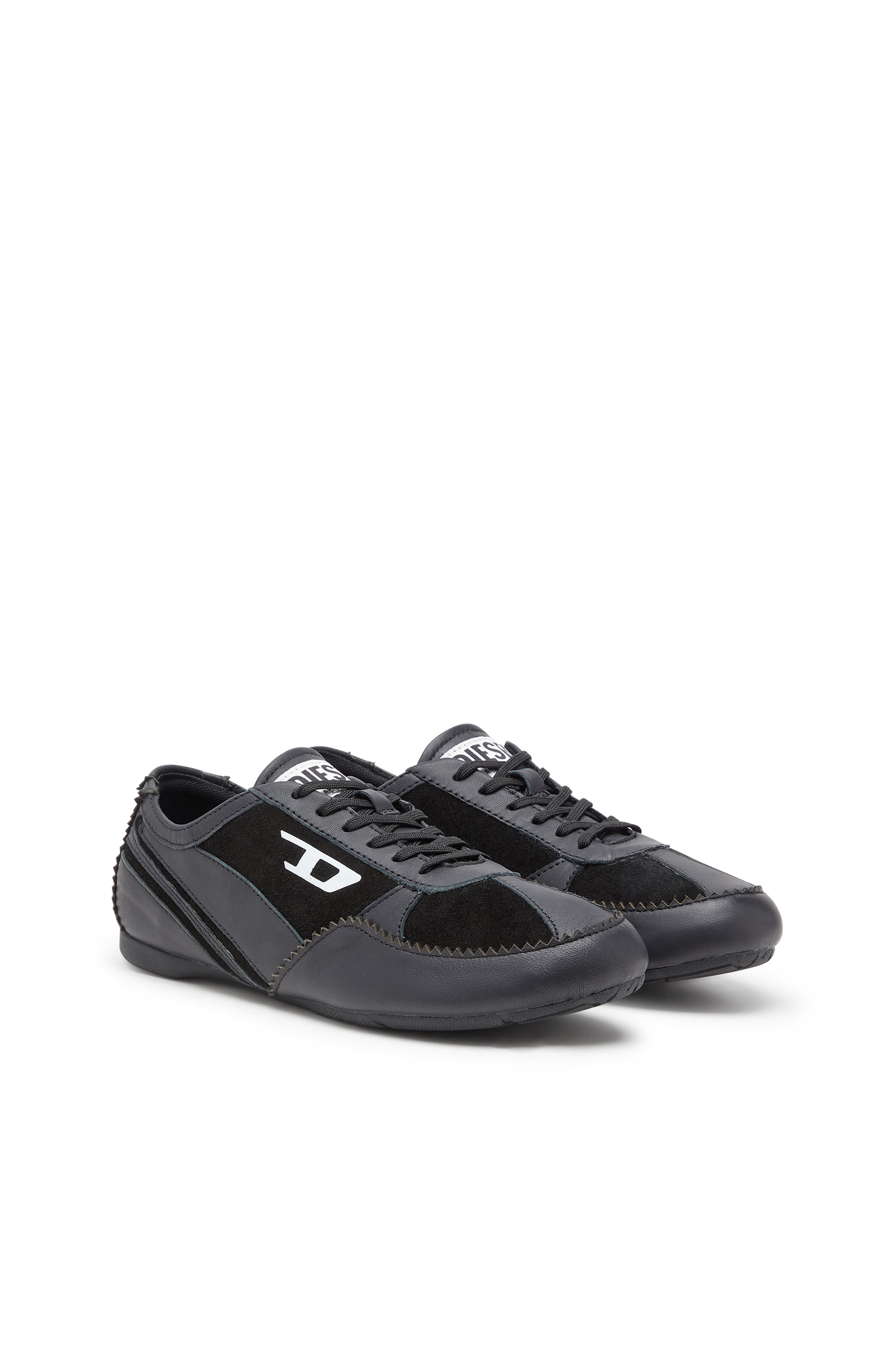 Diesel - D-MILE LOW W, D-Mile-Baskets en cuir et daim Femme in Noir - 2