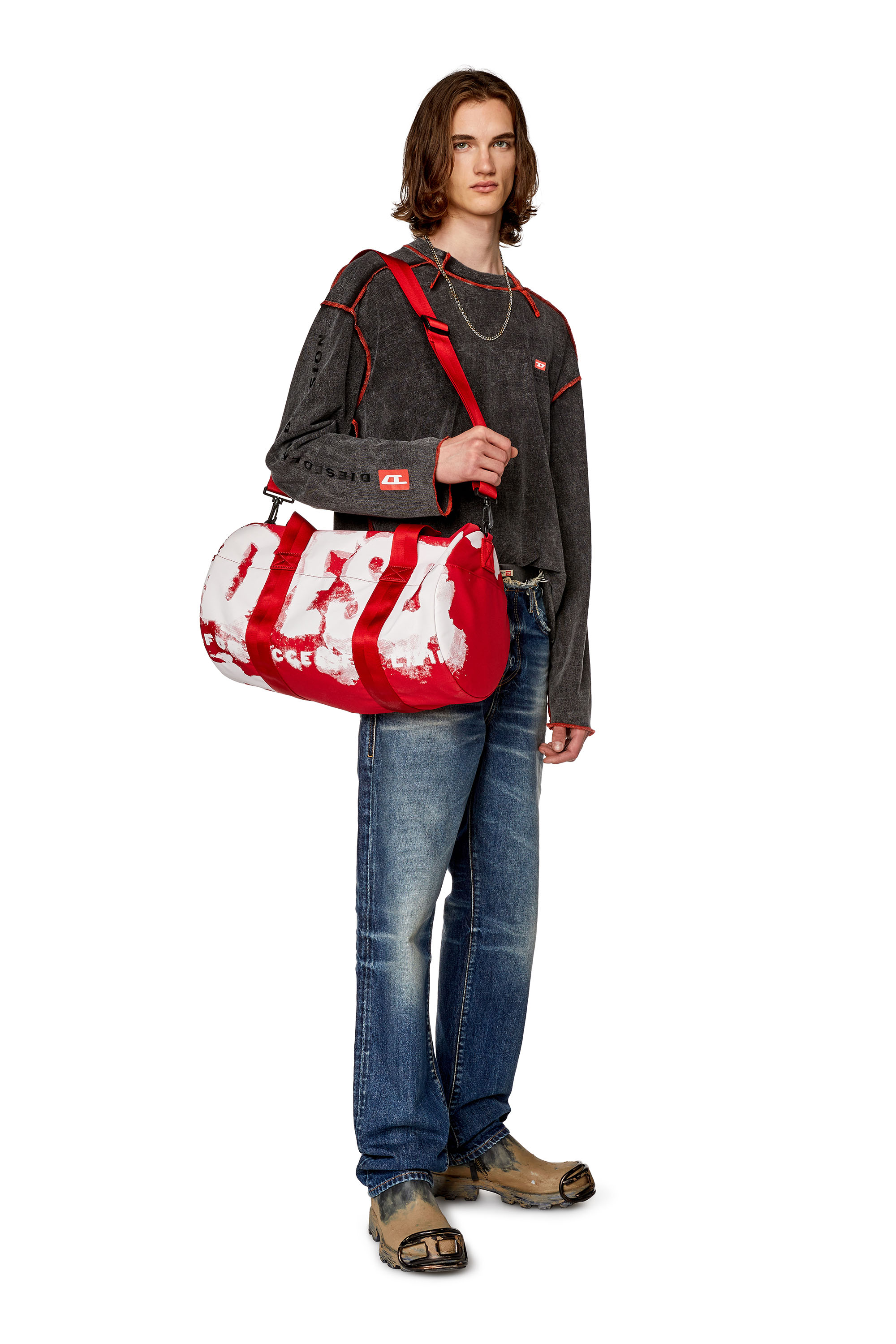 Diesel - RAVE DUFFLE X, Rosso - Image 6