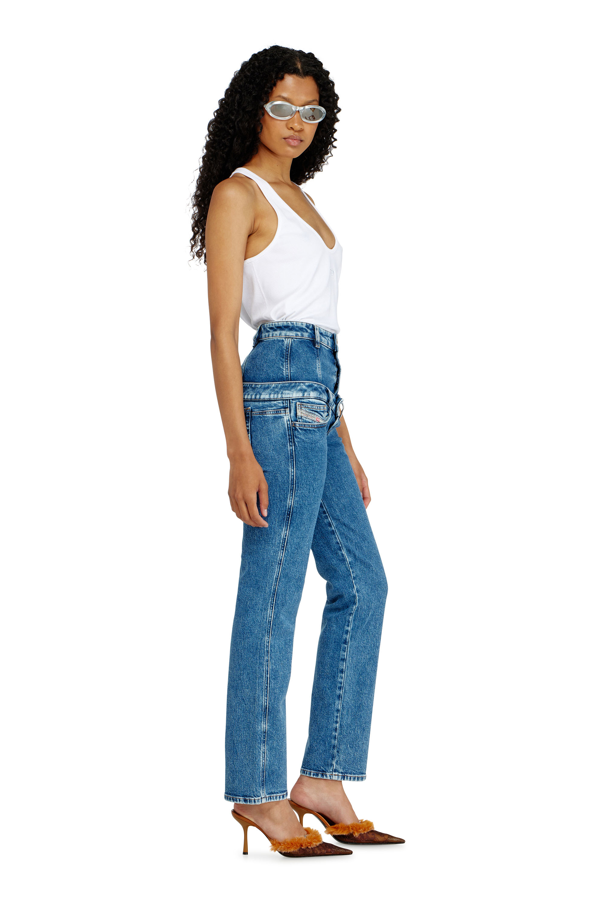 Diesel - Slim Jeans D-Fynora 007EU Femme, Bleu moyen - Image 2