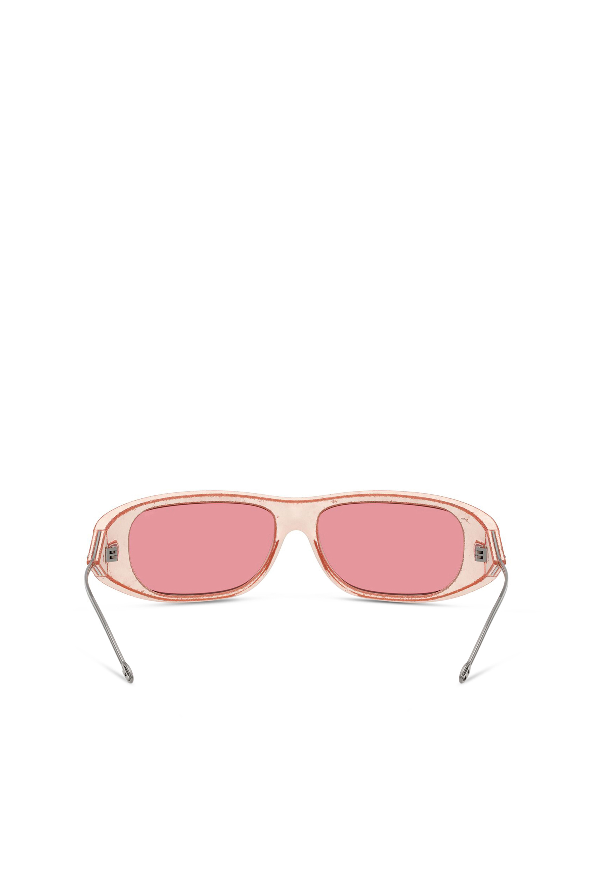 Diesel - 0DL3001 SIZE 61, Unisex Wraparound-Stil Brille in Rosa - 3