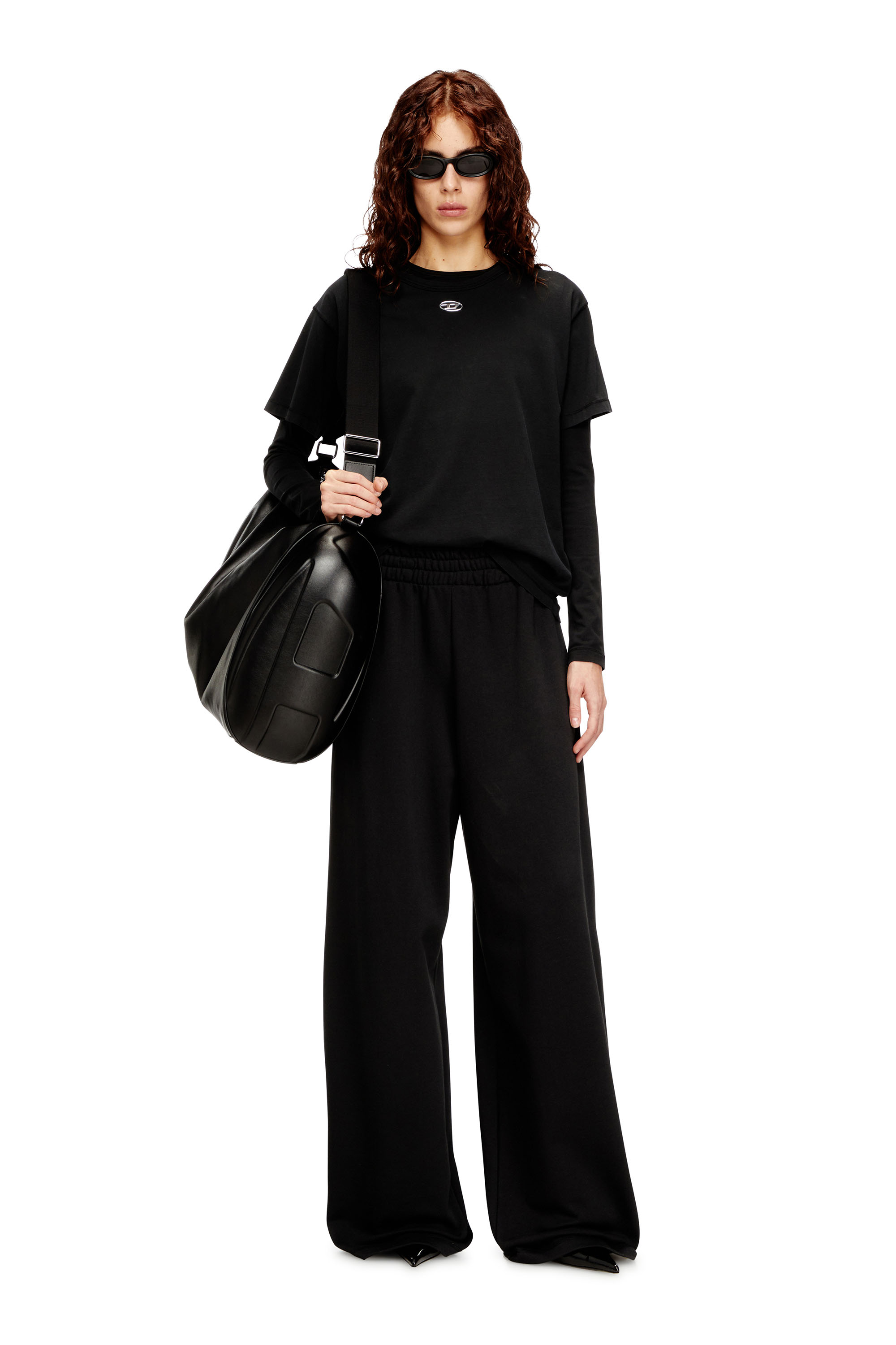 Diesel - P-ZENIA-OD, Damen Weite Trainingshose mit elastischem Bund in Schwarz - 2