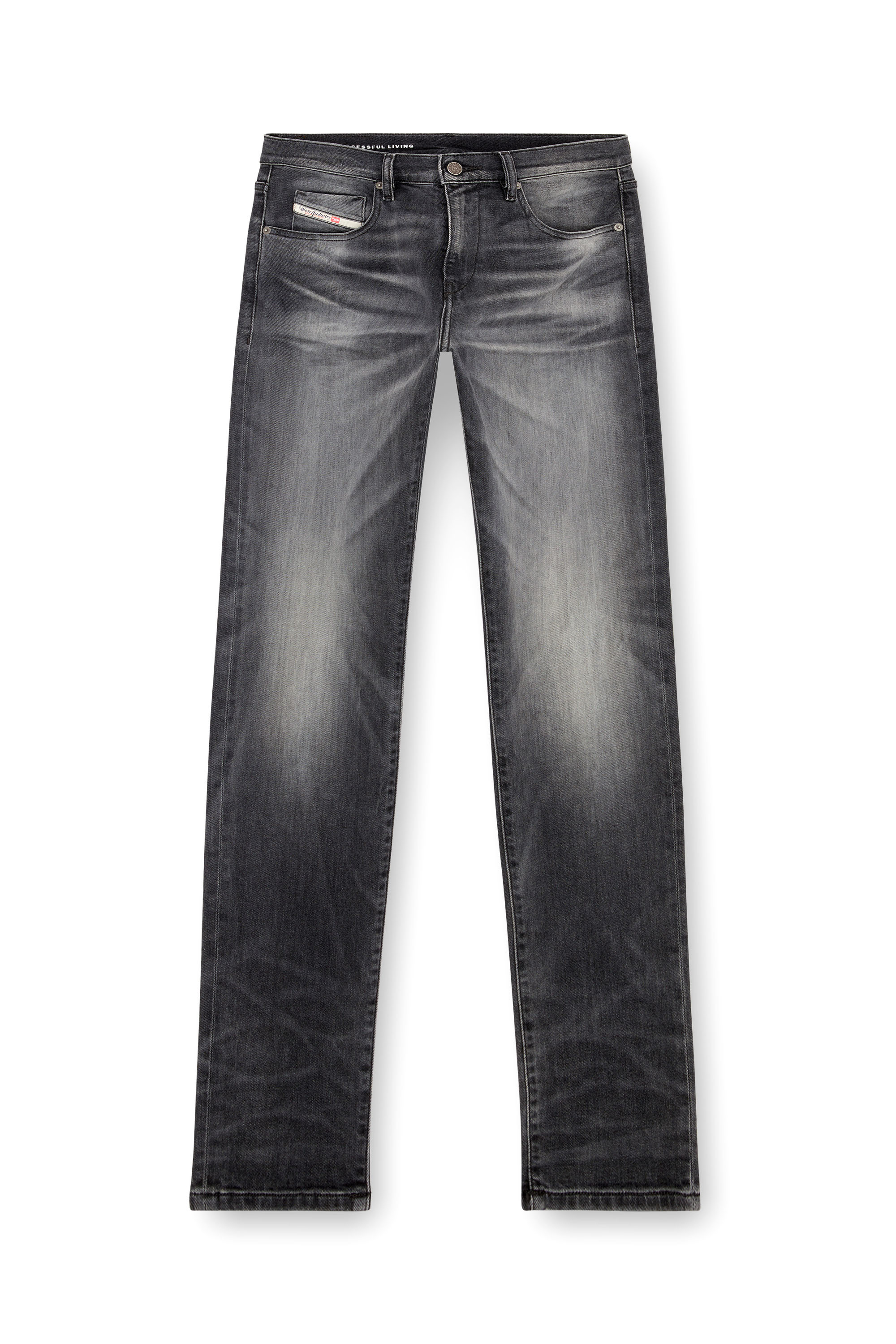 Diesel - Homme Slim Jeans 2019 D-Strukt 09J52, Noir/Gris foncé - Image 3