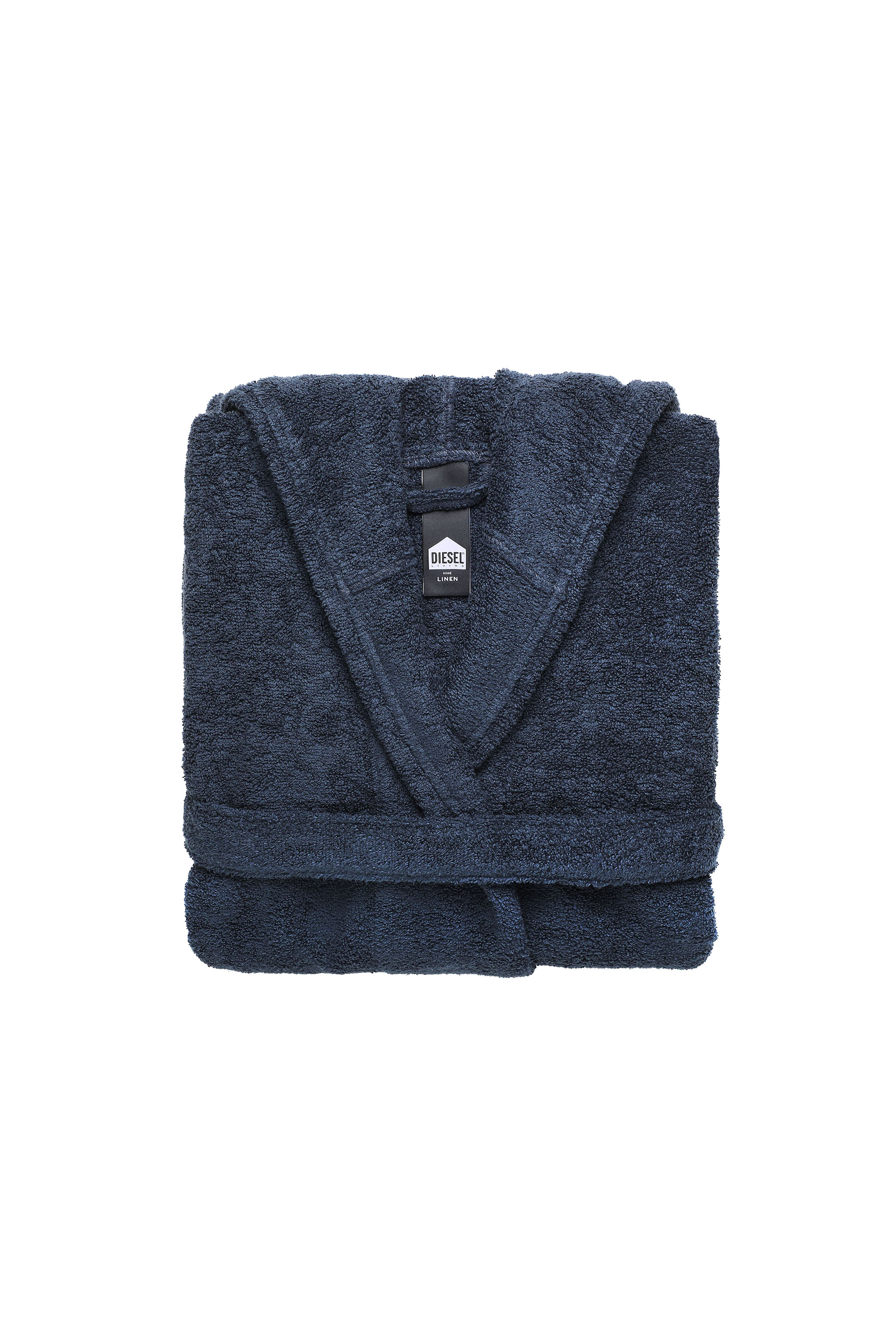 Diesel - ACC  SPORT LOGO CAP S/M, Unisex's Bathrobe with hood SPORT LOGO, S/M in Blue - 1