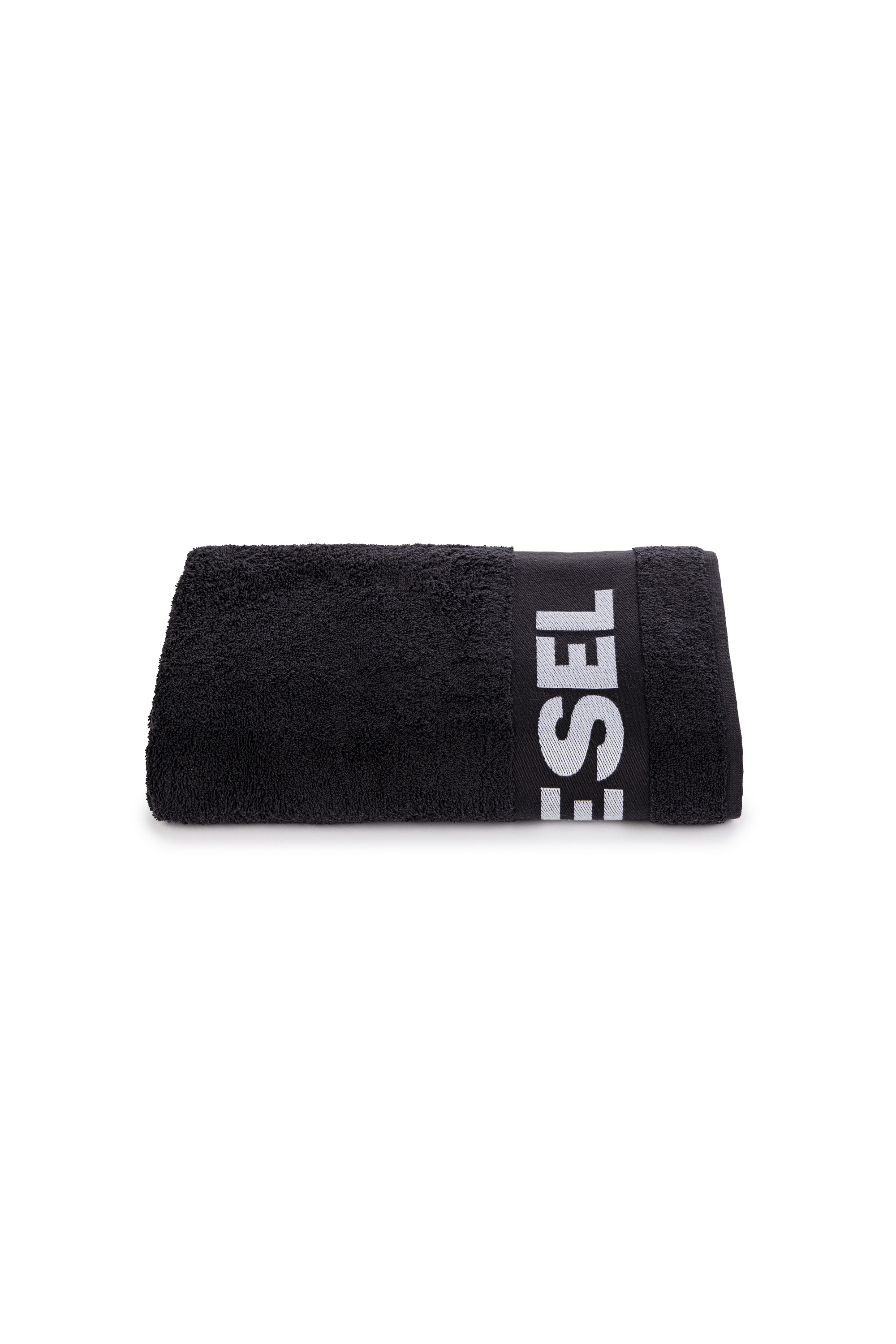 Diesel - 1015215 LOGO-COTTON TOWEL 100X180 BLACK, Unisex Tuch aus Baumwoll-Frottee mit Logo in Schwarz - 1