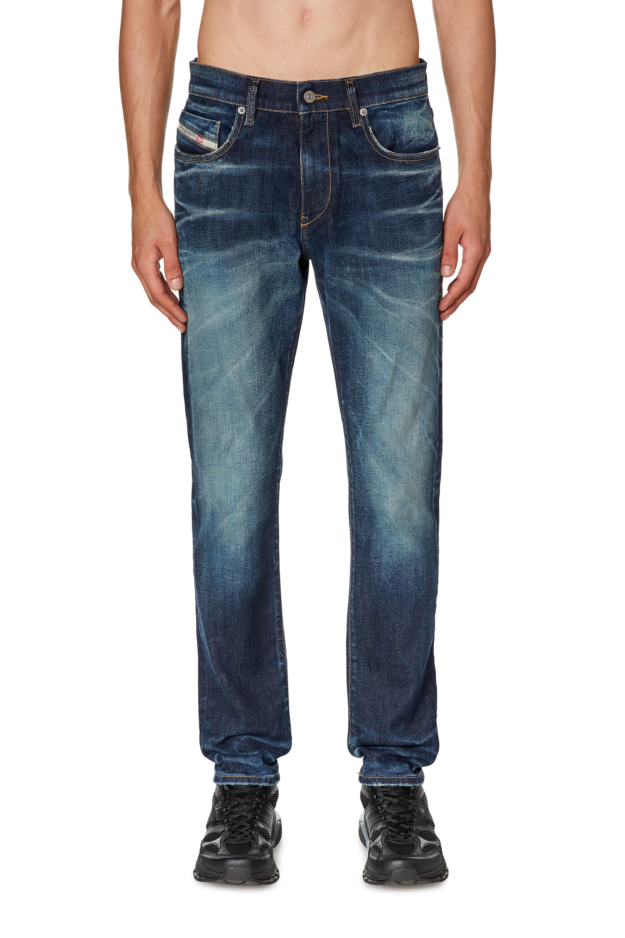 Diesel - Slim Jeans 2019 D-Strukt 09G29, Bleu Foncé - Image 1