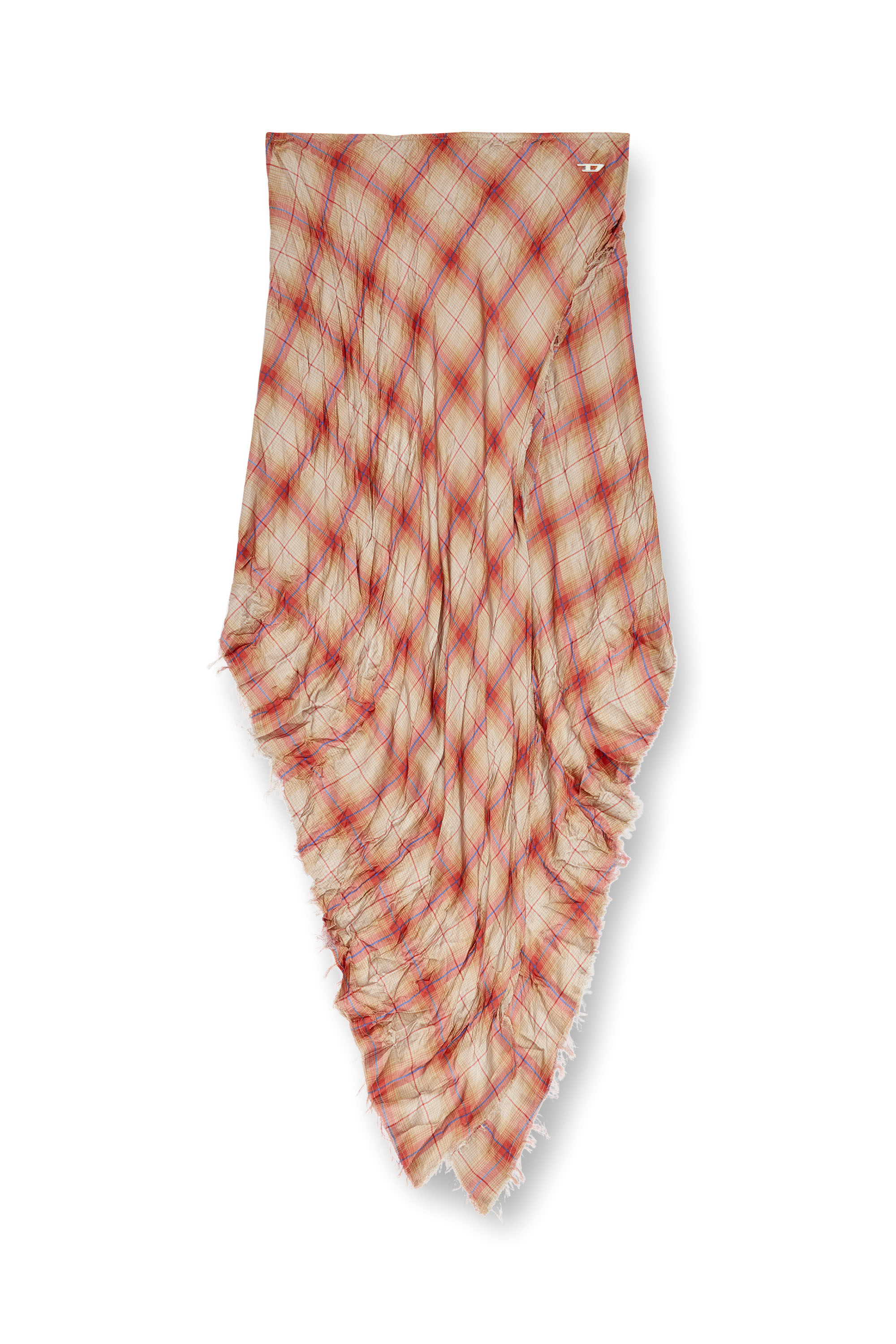 Diesel - O-DEON, Damen Wickelrock aus Satin mit Knitter-Effekt in Rot - Image 4