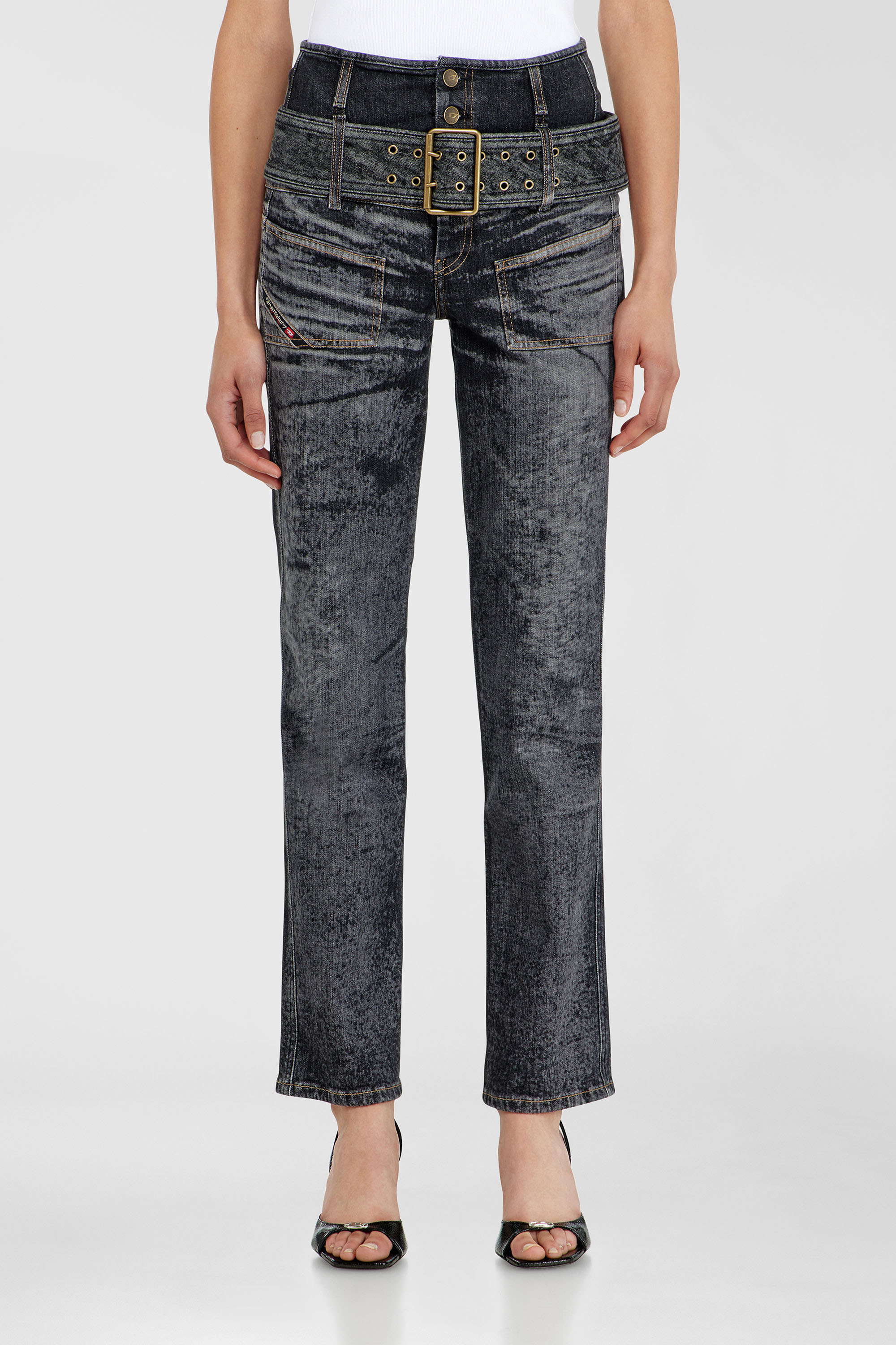 Diesel - Slim Jeans D-Gorina 09Q30 Femme, Noir/Gris fonc&eacute; - Image 2