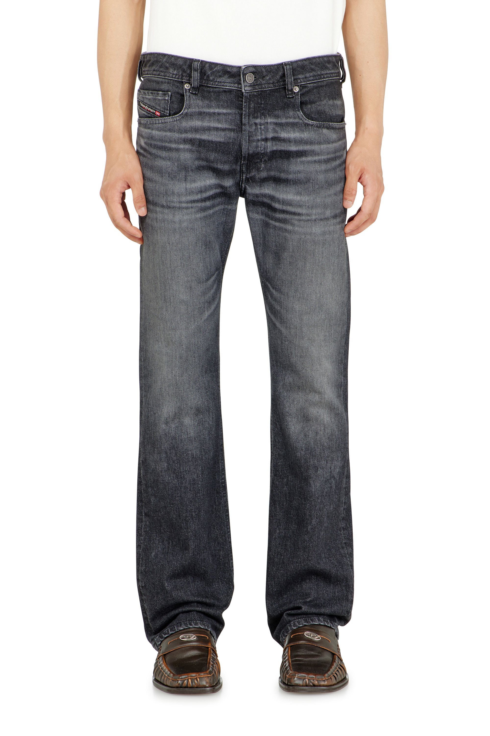 Diesel - Bootcut Jeans 2007 Zatiny 09N48 Uomo, Nero/Grigio scuro - Image 4