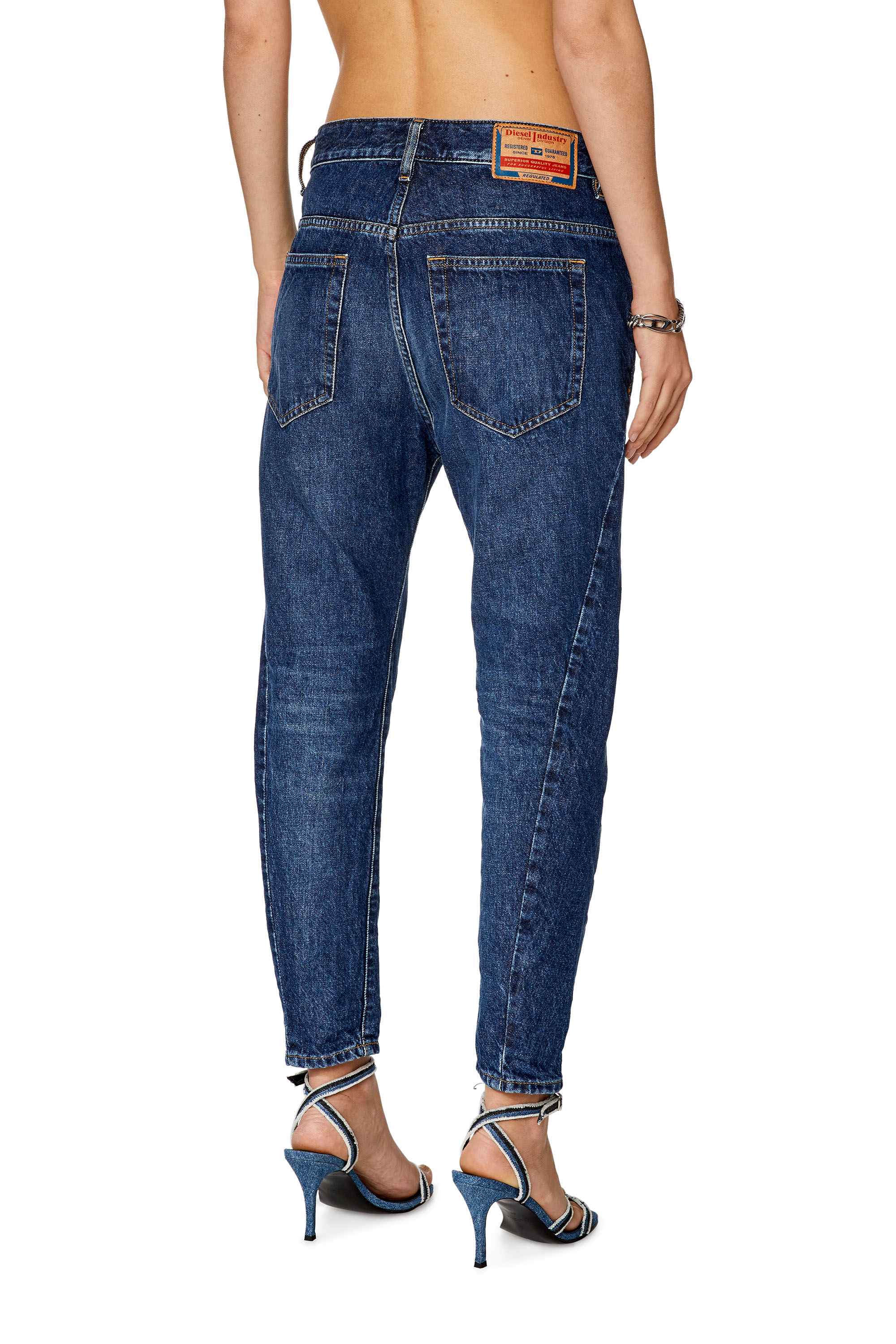 Diesel - Boyfriend Jeans Fayza 09F35 Femme, Bleu moyen - Image 4