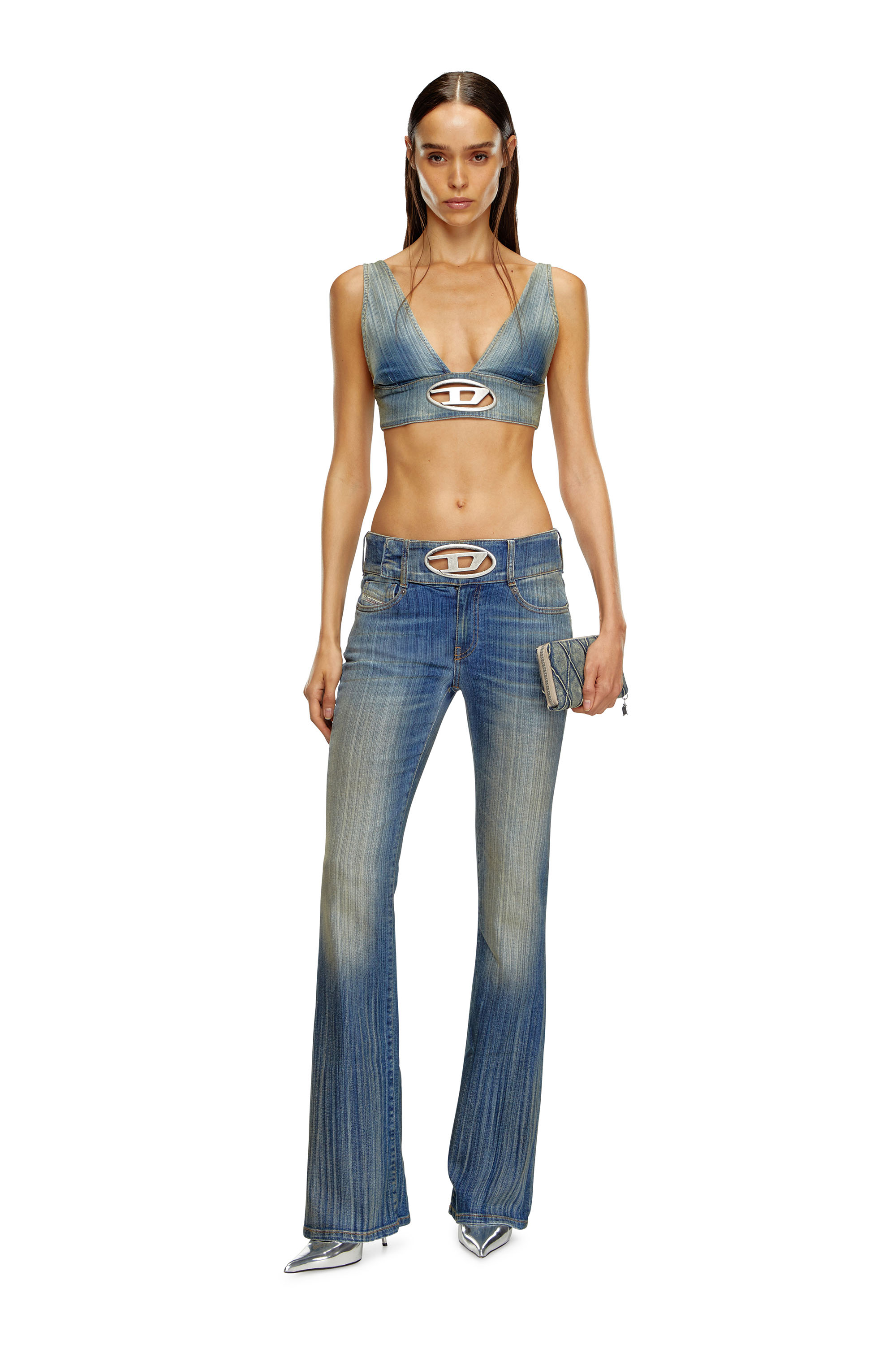 Diesel - Donna Bootcut and Flare Jeans D-Propol 0CBCX, Blu medio - Image 1